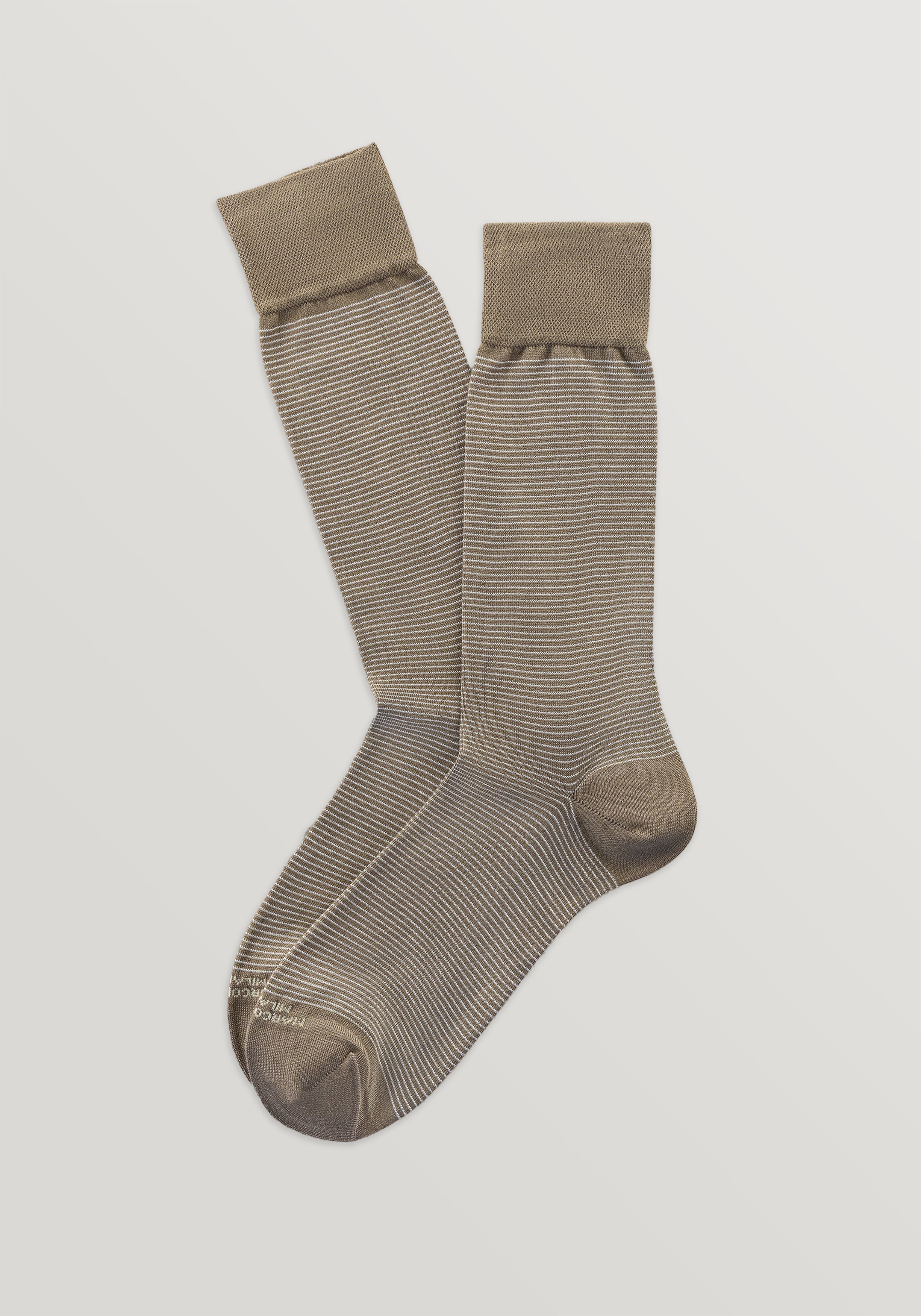 Marcoliani Luxury Stripe Socks - Cappuccino