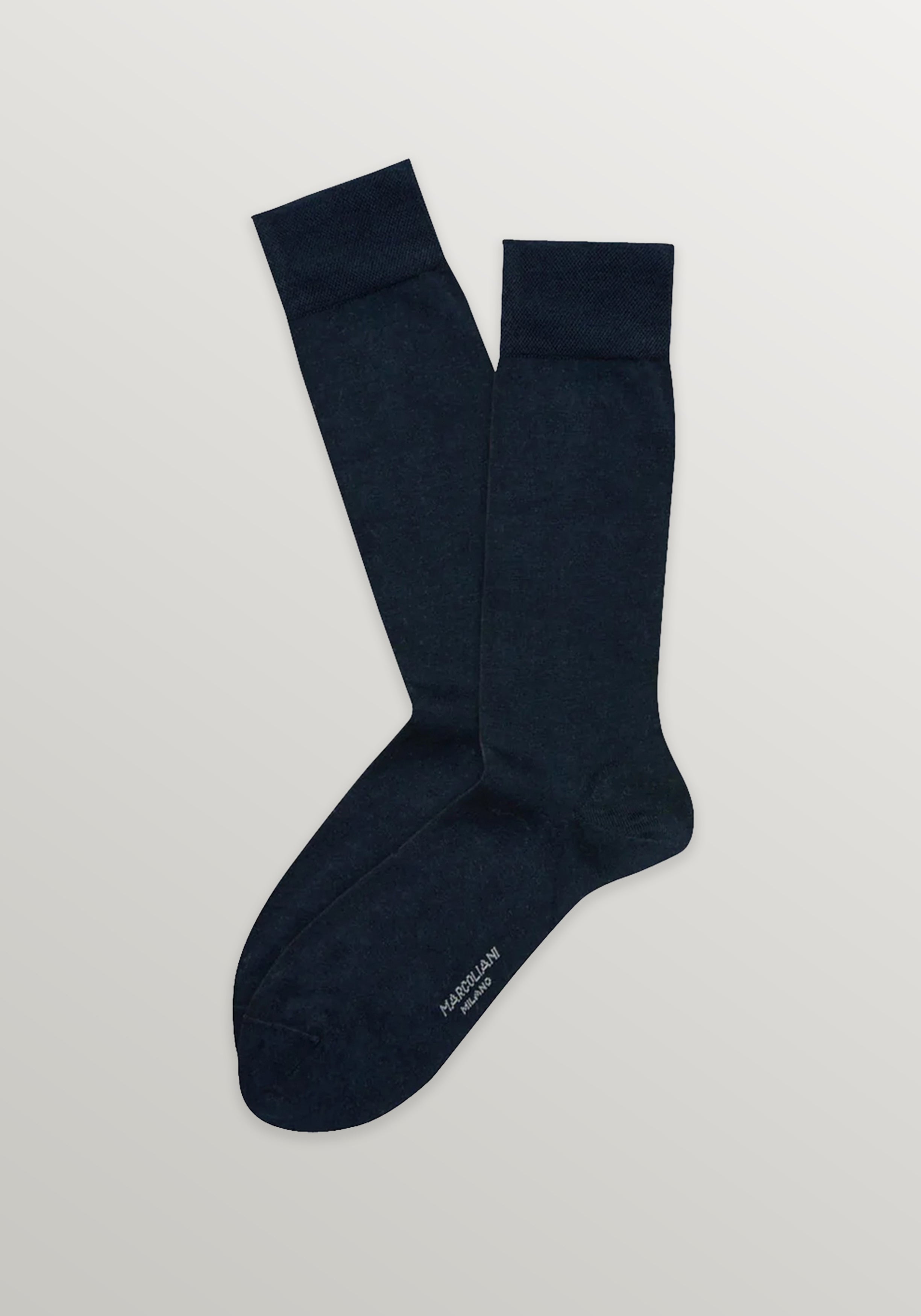 Marcoliani Pima Cotton Classic Plain Socks - Navy