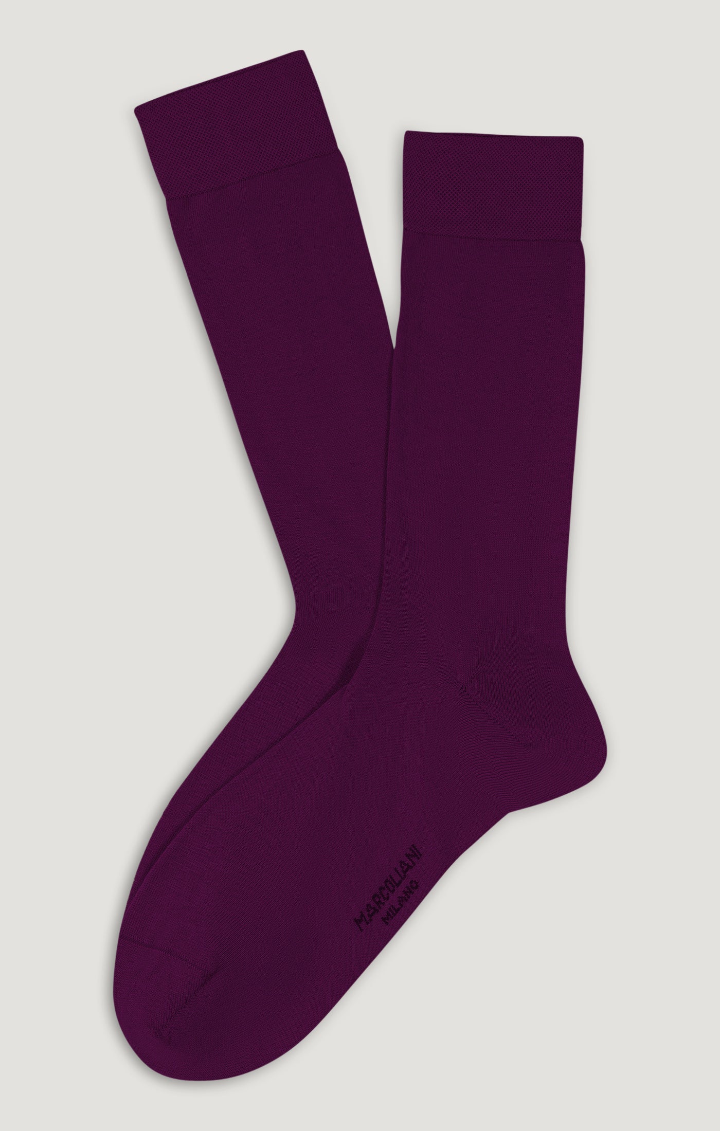 Marcoliani Pima Cotton Classic Plain Socks - Port