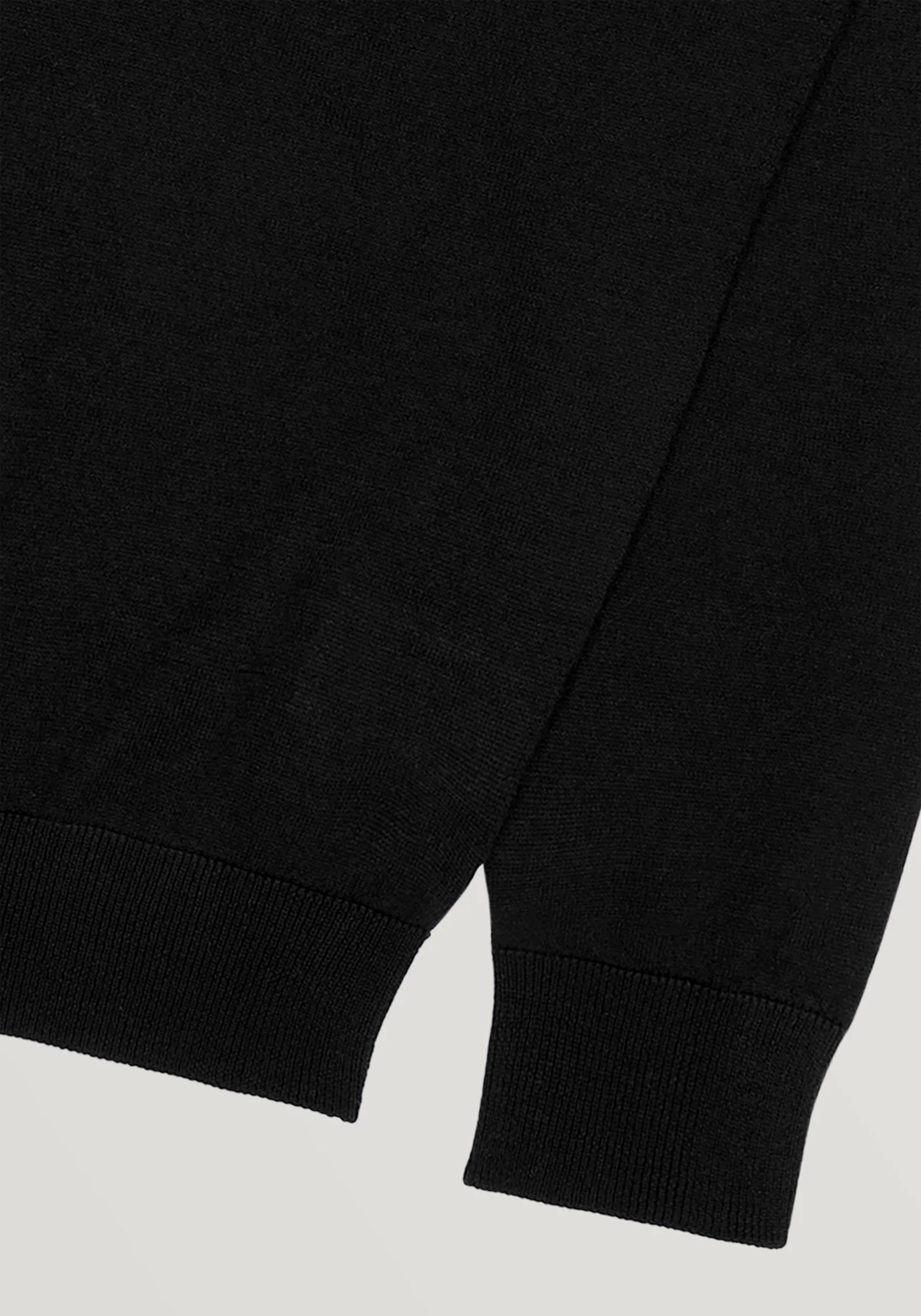 Lightweight Merino Crew Neck Sweater - Black