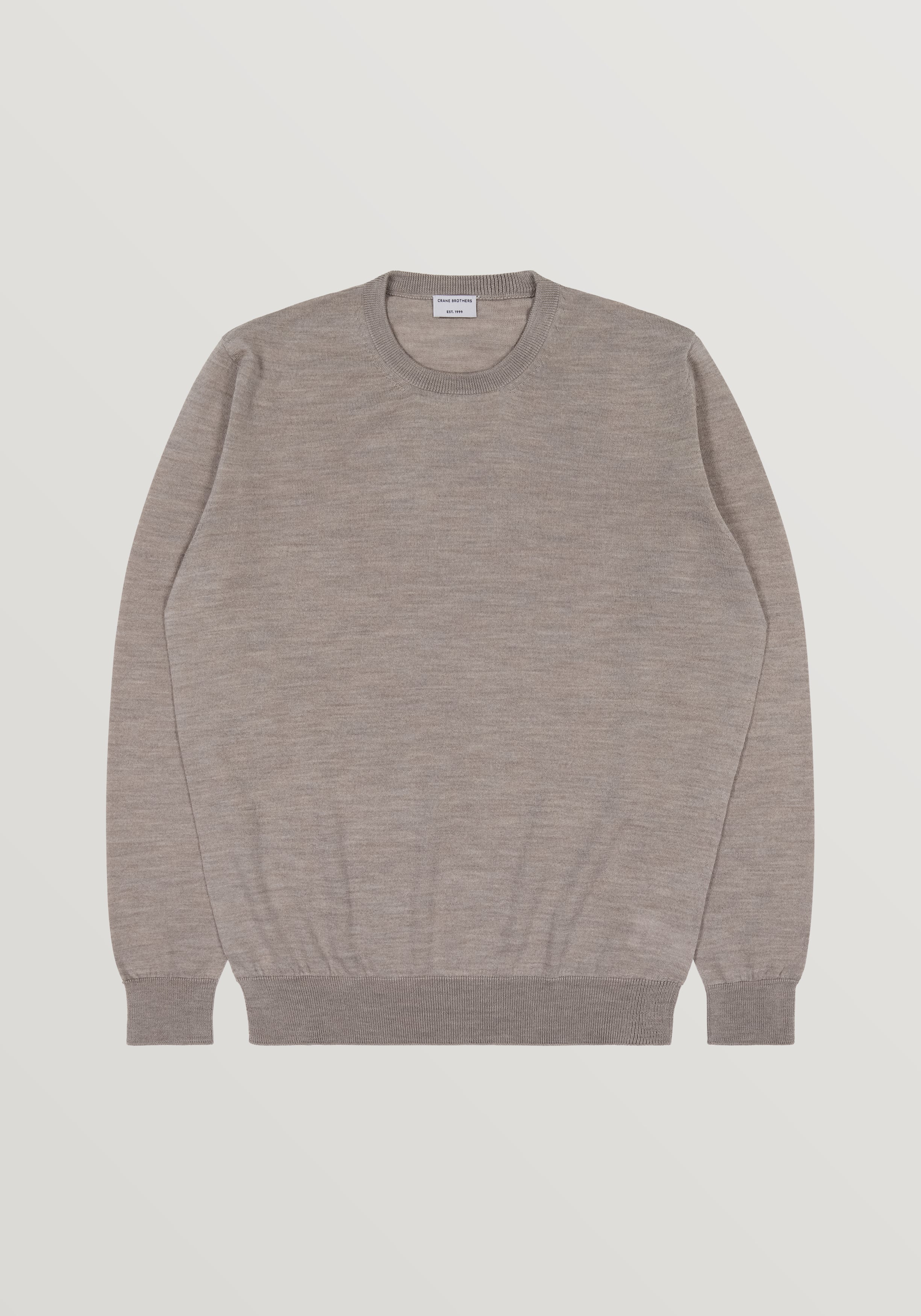 Lightweight Merino Crew Neck Sweater - Dark Sand