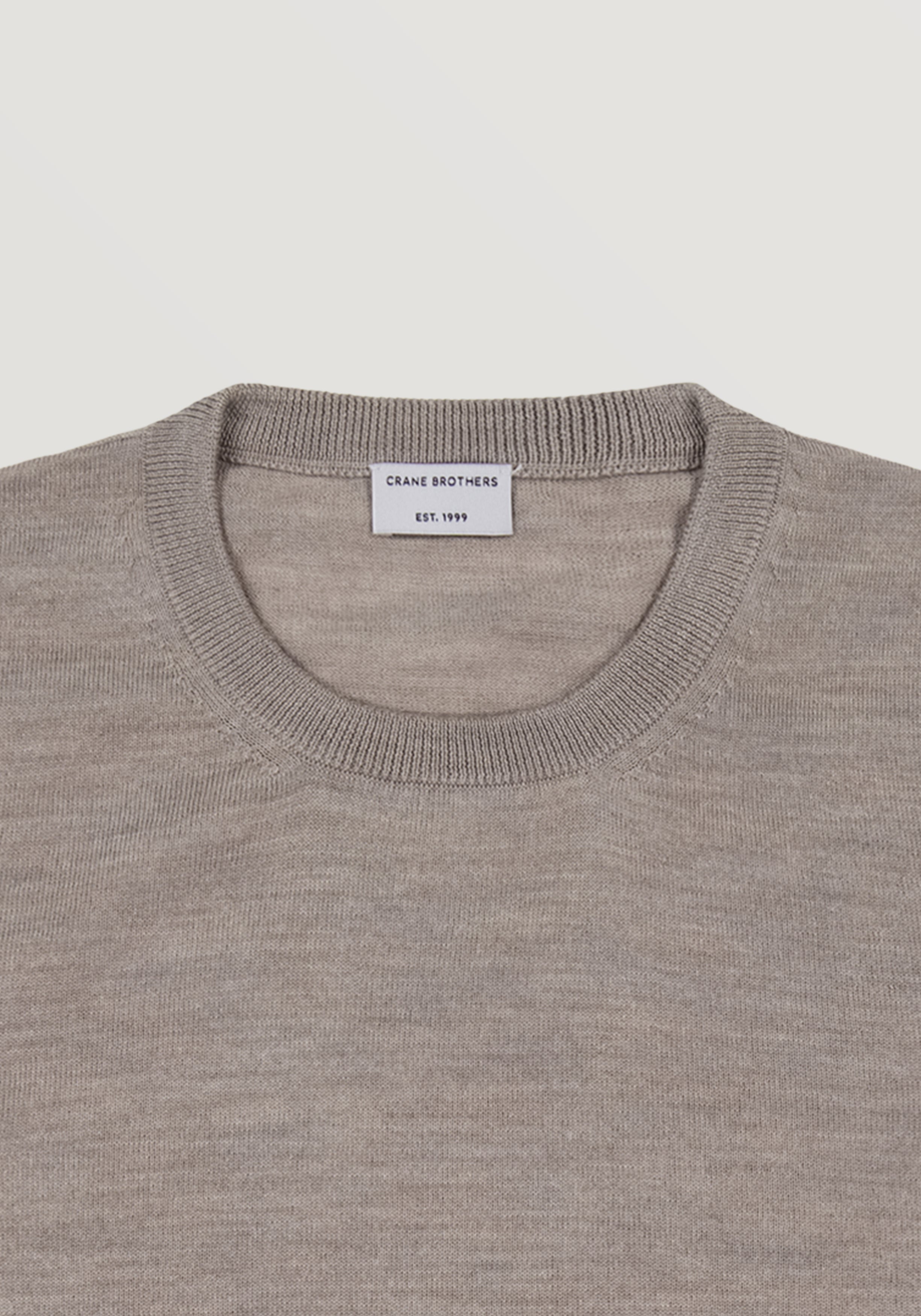 Lightweight Merino Crew Neck Sweater - Dark Sand