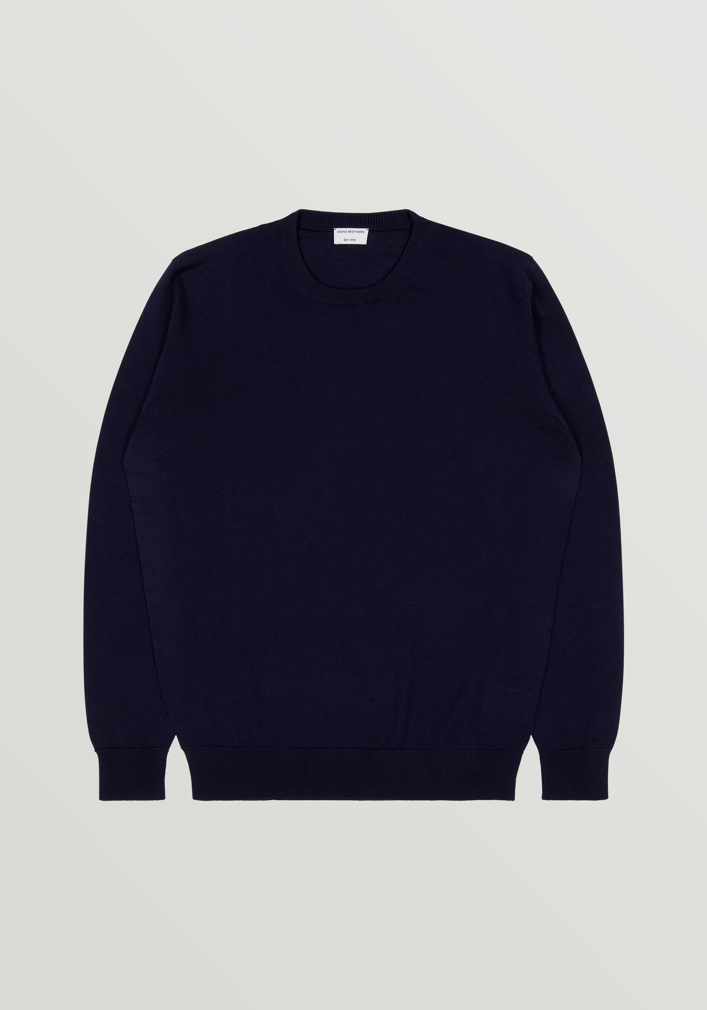 Lightweight Merino Crew Neck Sweater - Navy