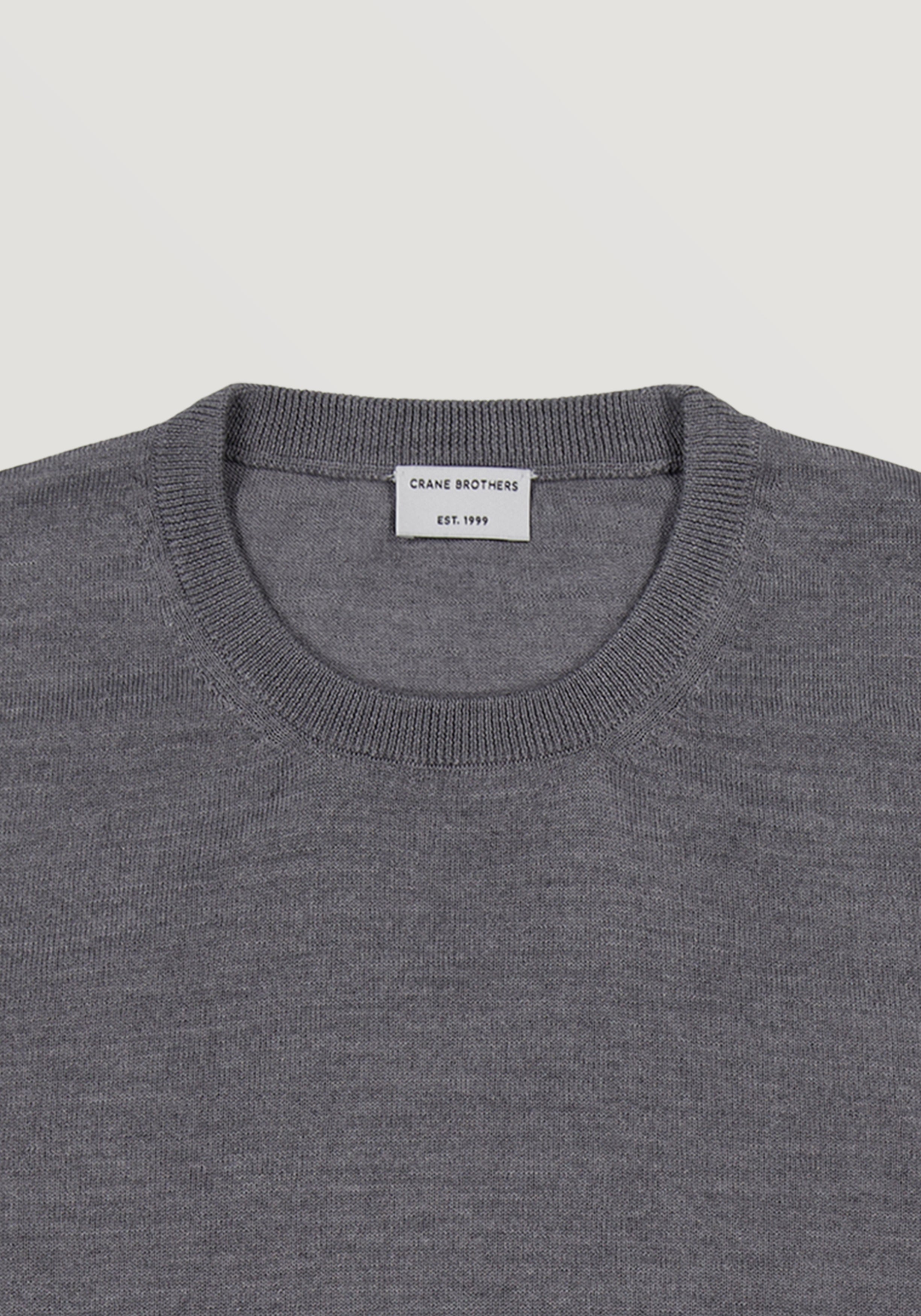 Lightweight Merino Crew Neck Sweater - Storm