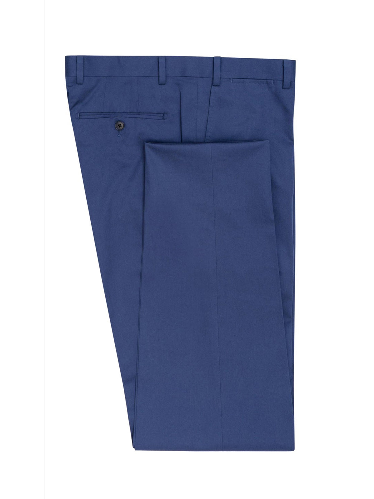 Mid Blue Stretch Cotton Trouser - LUCKY LAST