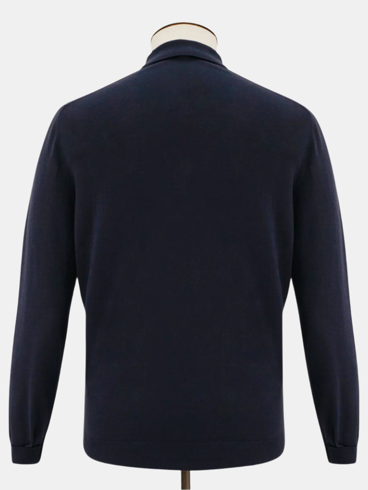 Vico Ribbed Long Sleeve Polo Cotton - Midnight
