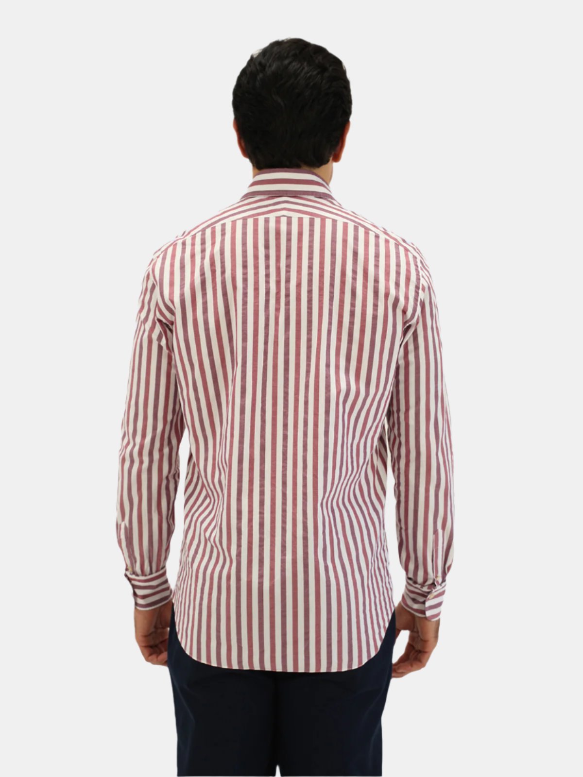 Spread Collar Shirt - Mixed Berry Bengal Stripe