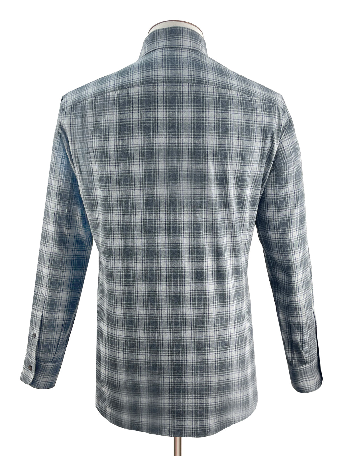 Flannel Button Down Shirt - Mixed Grey Check LUCKY LAST