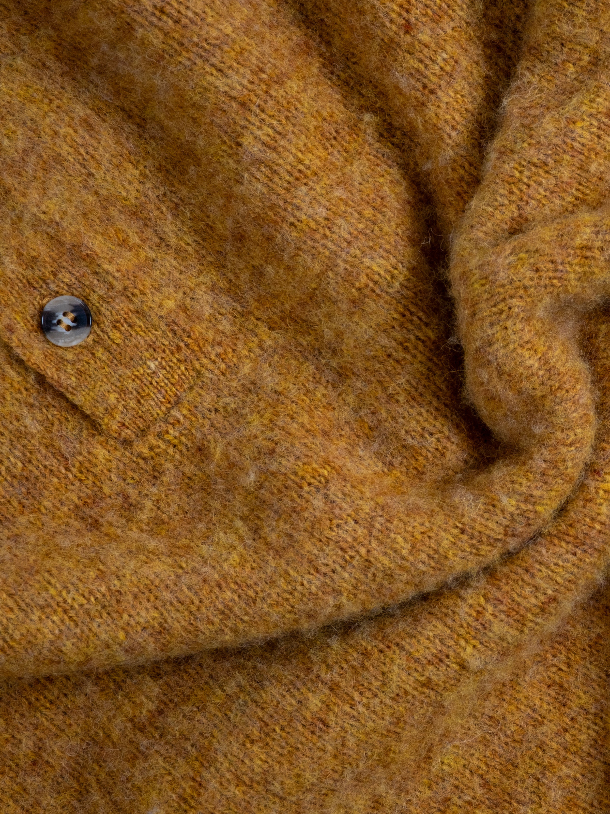 Heavy Gauge Shetland Polo - Cumin