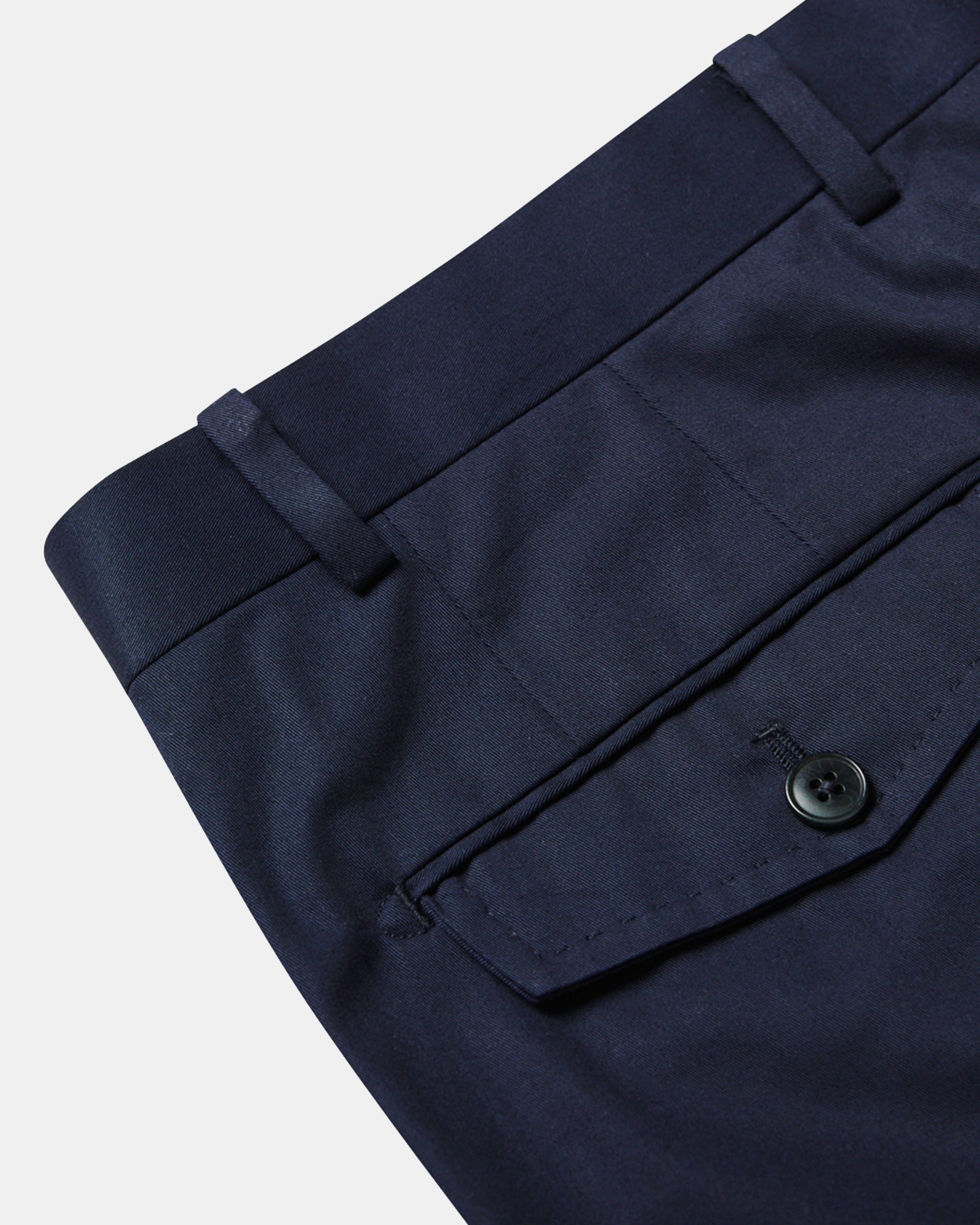 Summer Pleated Cotton Shorts - Navy