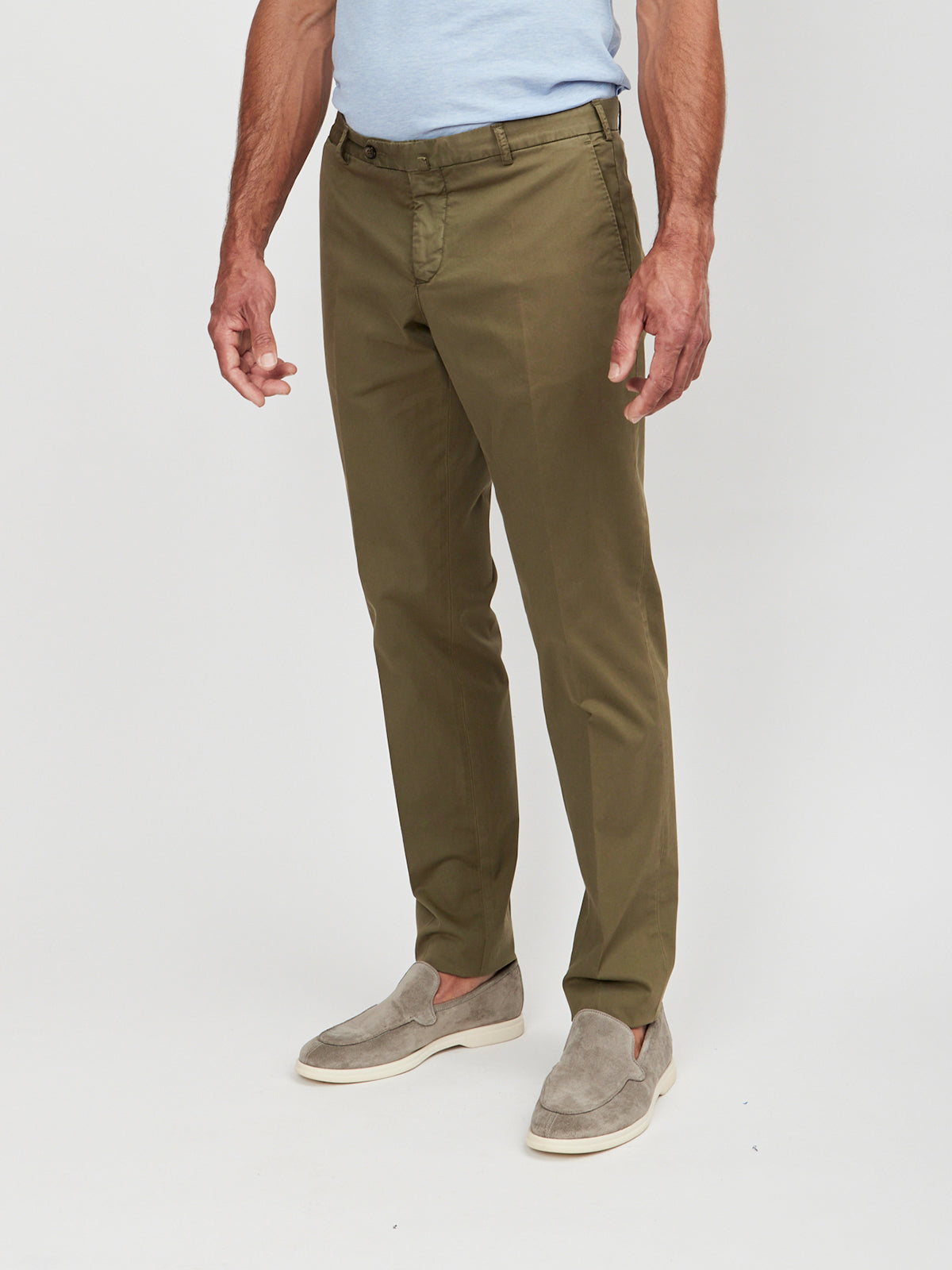 Olive Washed Cotton Suit - LUCKY LAST