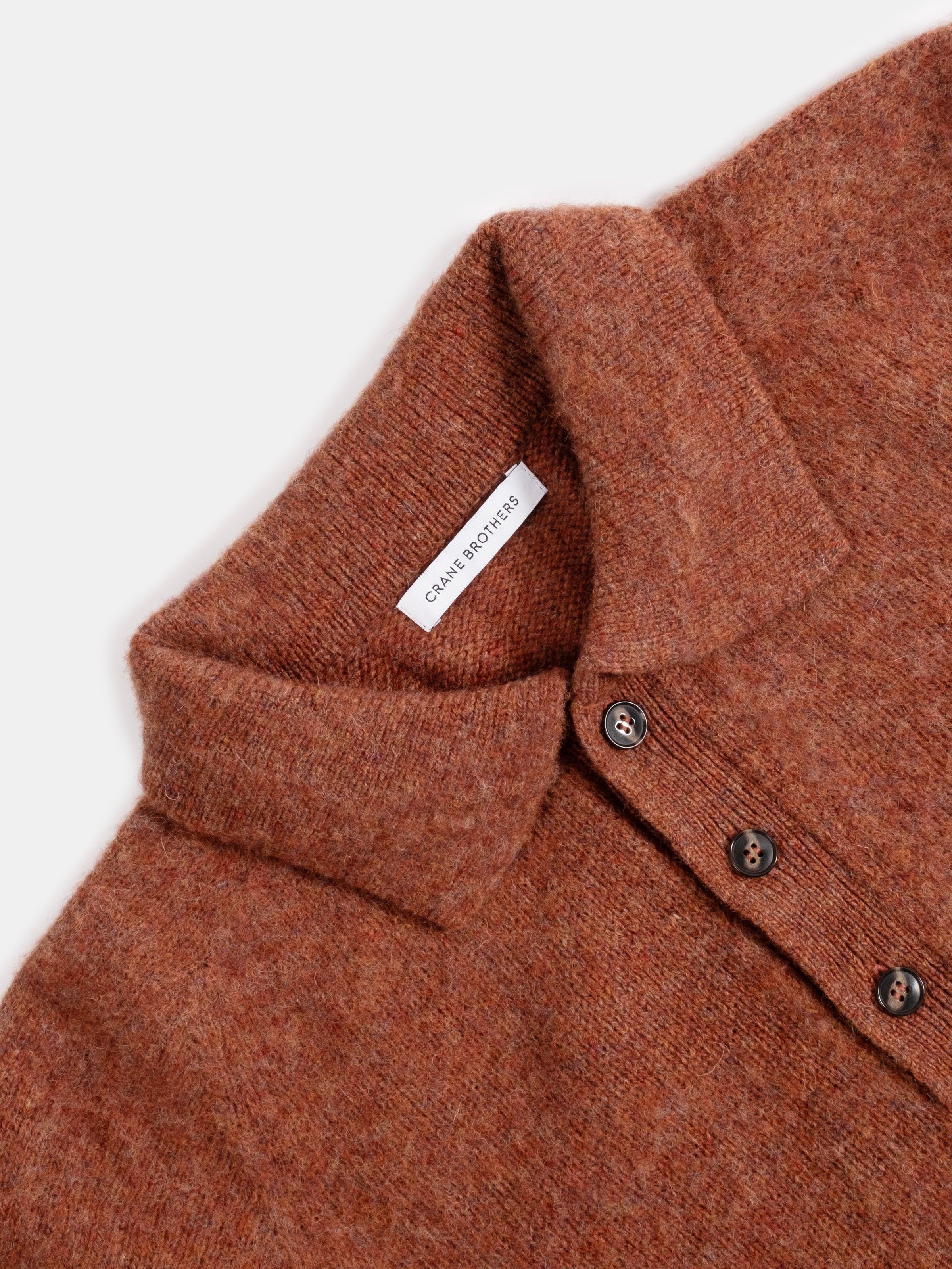 Heavy Gauge Shetland Polo - Sienna
