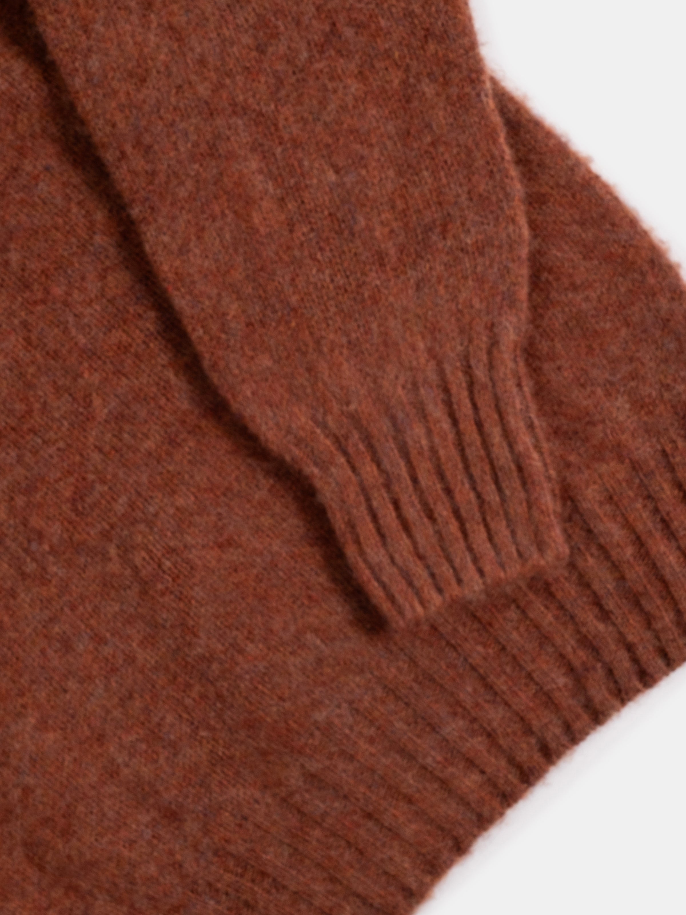 Heavy Gauge Shetland Polo - Sienna