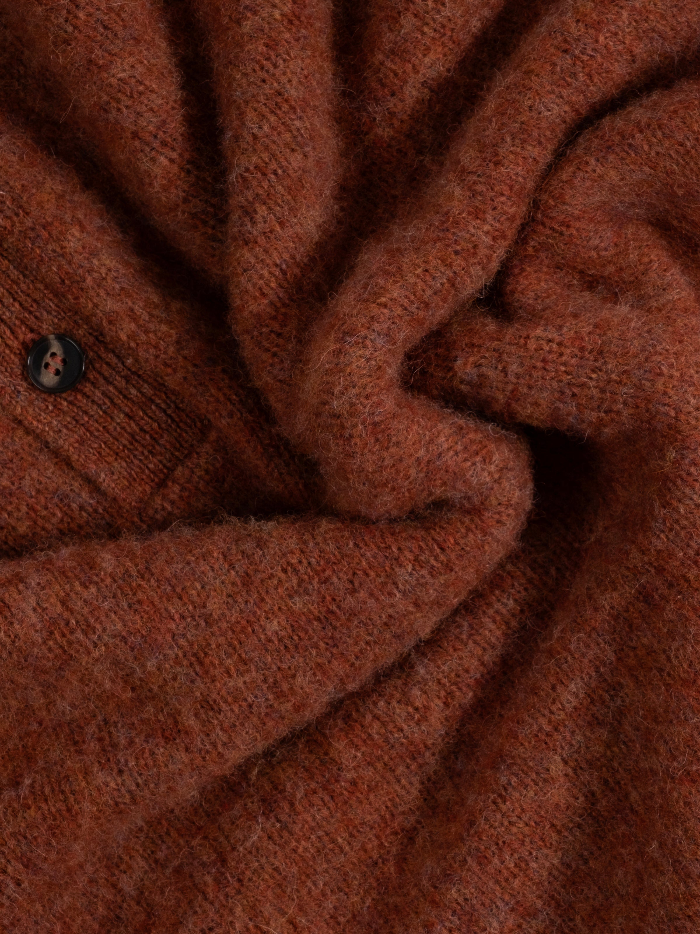 Heavy Gauge Shetland Polo - Sienna