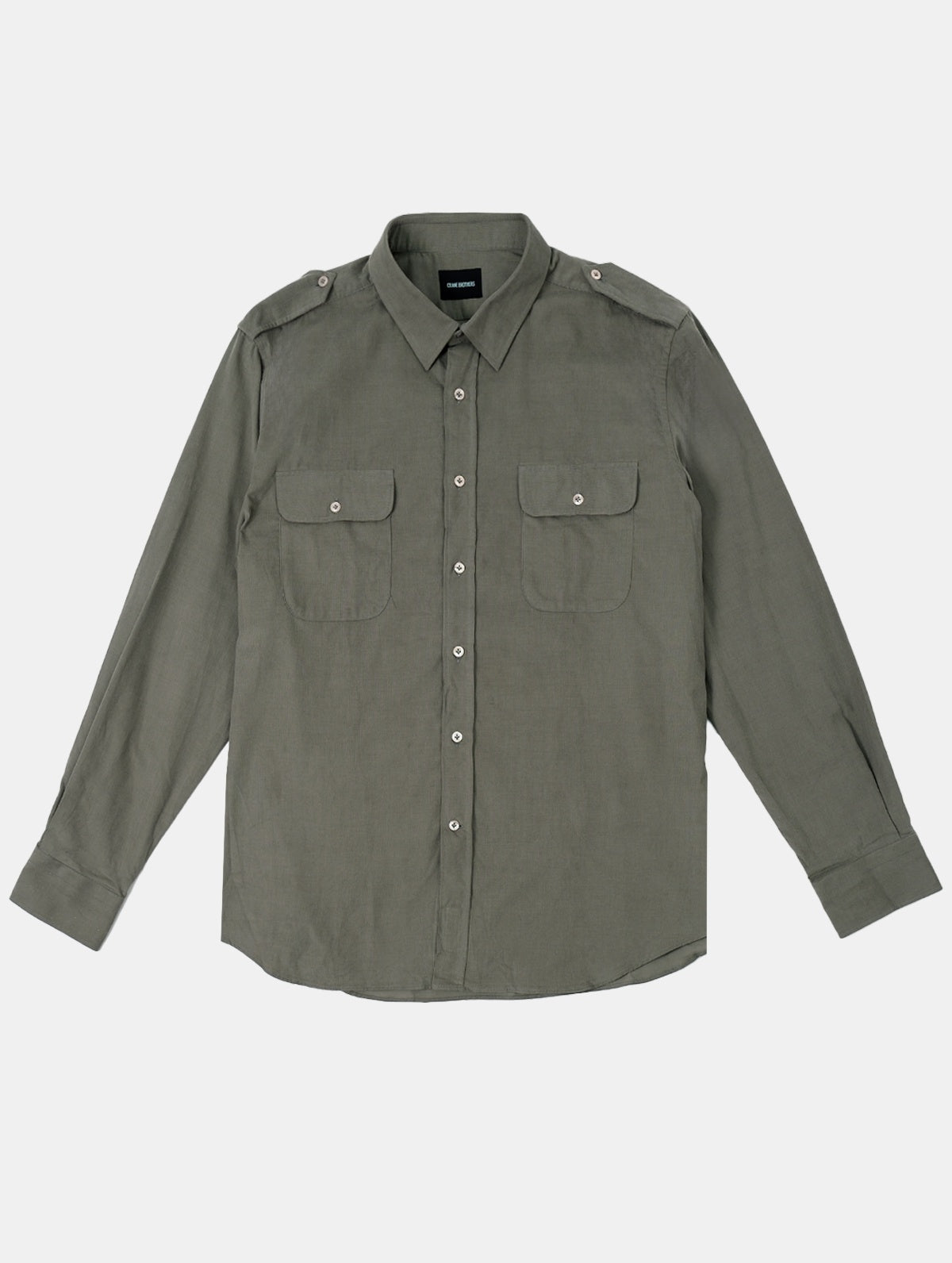 Cotton Corduroy Overshirt -Olive LUCKY LAST
