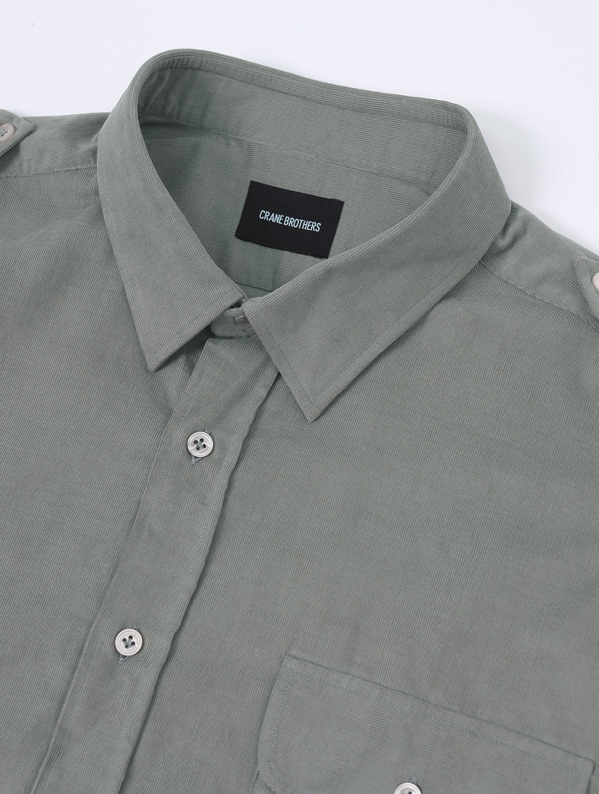 Cotton Corduroy Overshirt -Olive LUCKY LAST
