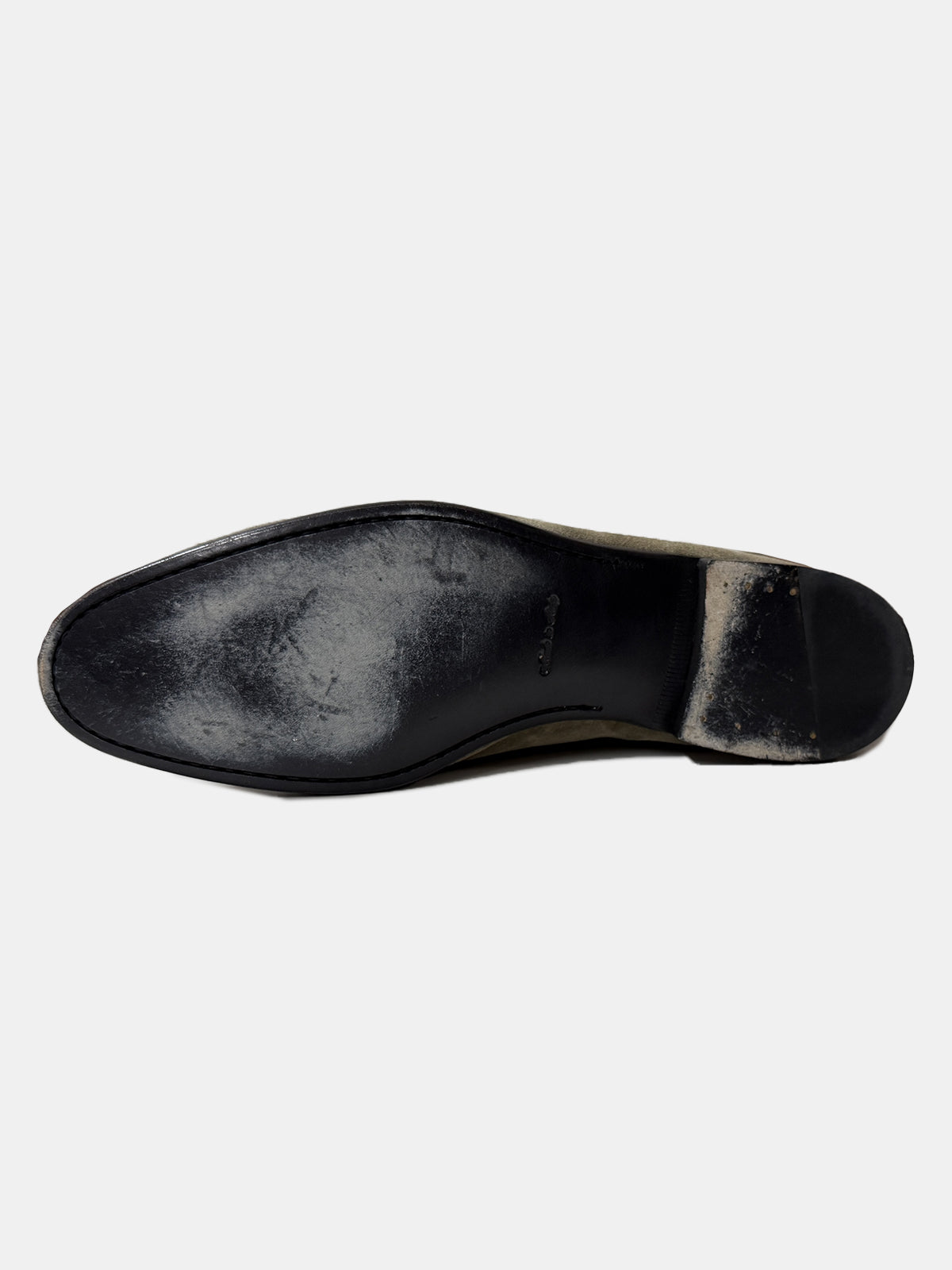 Olive Grey Suede Soft Loafer - Sample  - LUCKY LAST