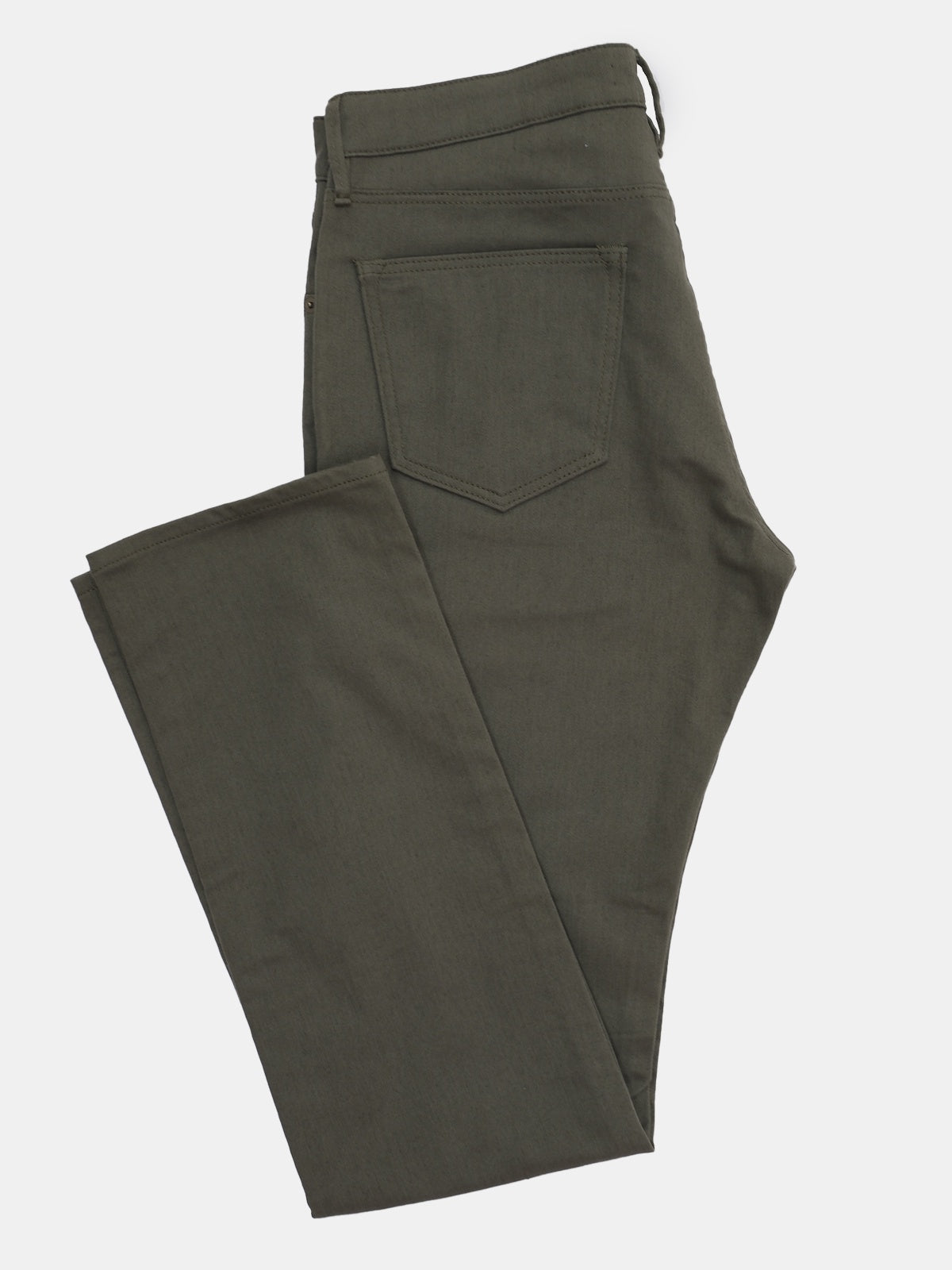 Dusty Olive Stretch Cotton Twill Five Pocket Pant  - LUCKY LAST