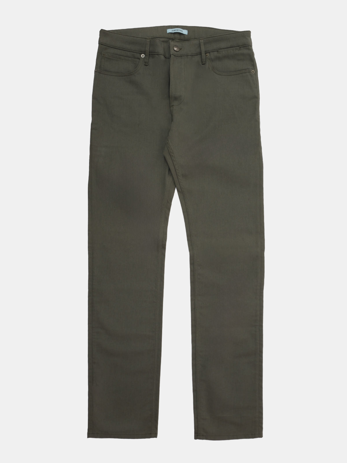 Dusty Olive Stretch Cotton Twill Five Pocket Pant  - LUCKY LAST