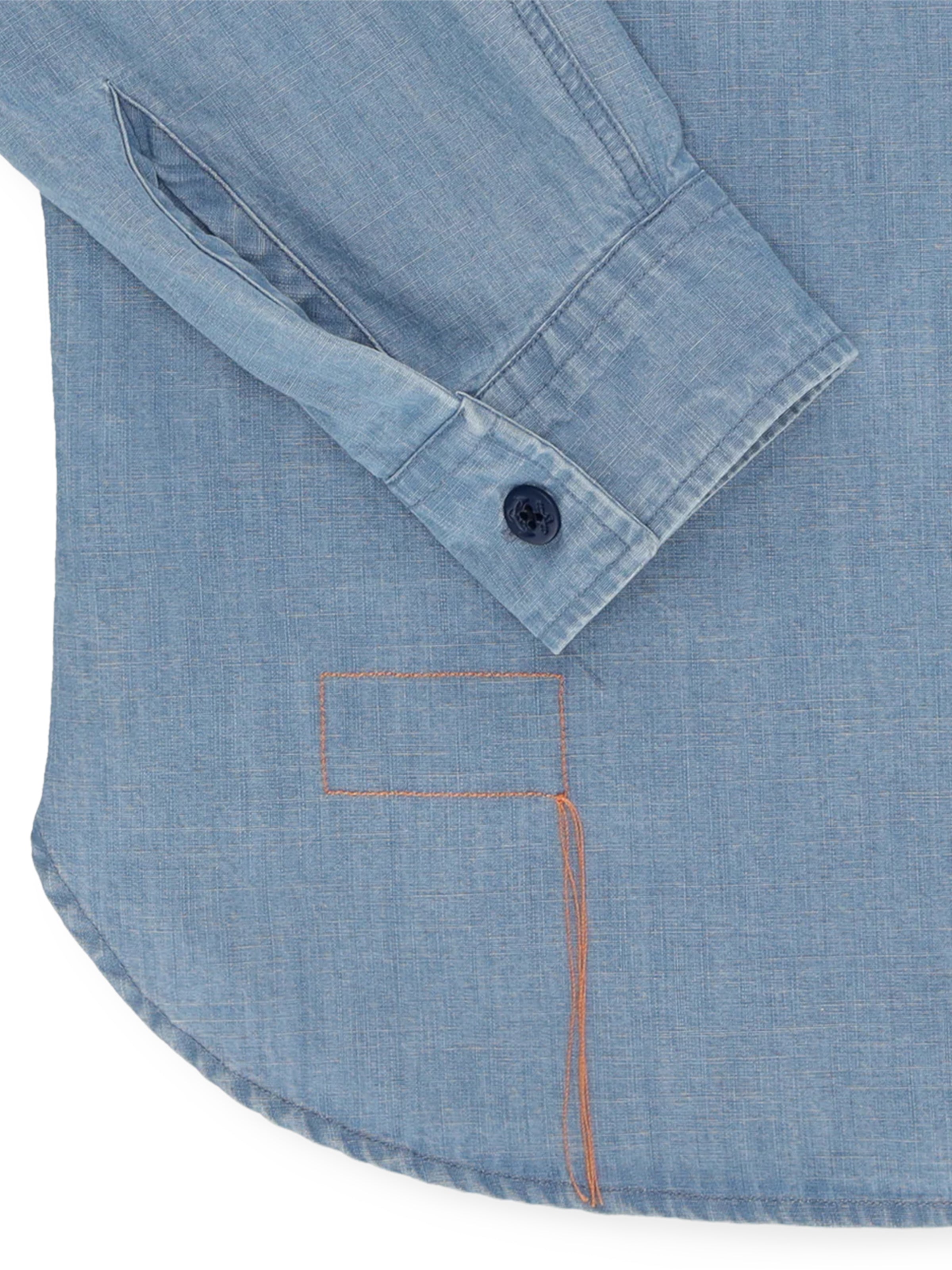 Fortela Chambray Overshirt - Blue