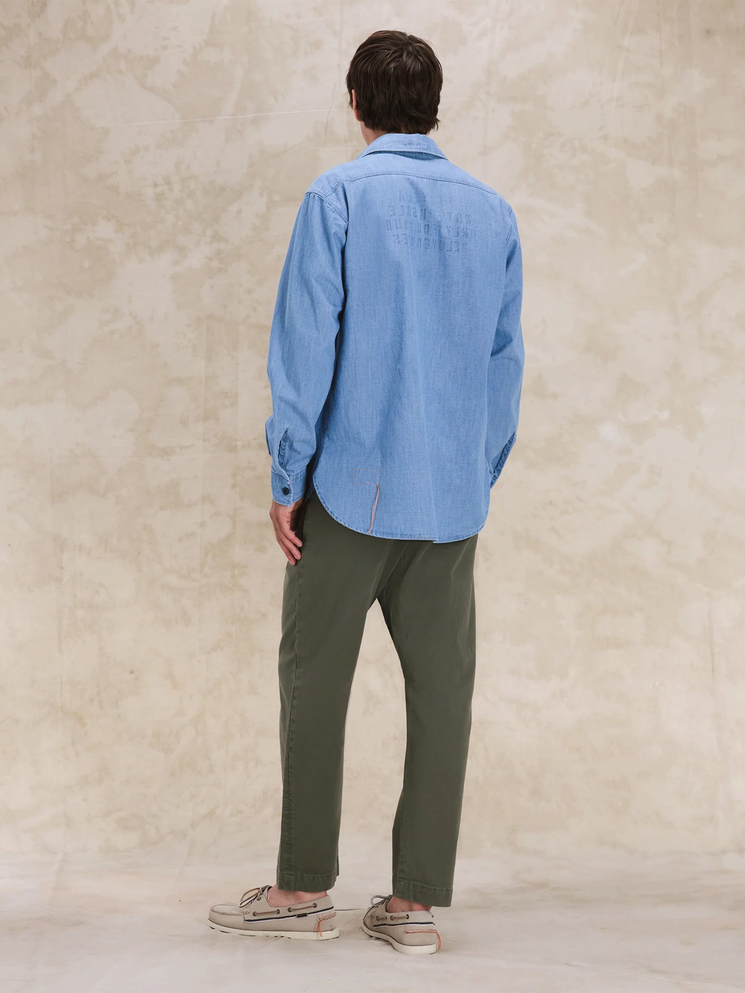 Fortela Chambray Overshirt - Blue