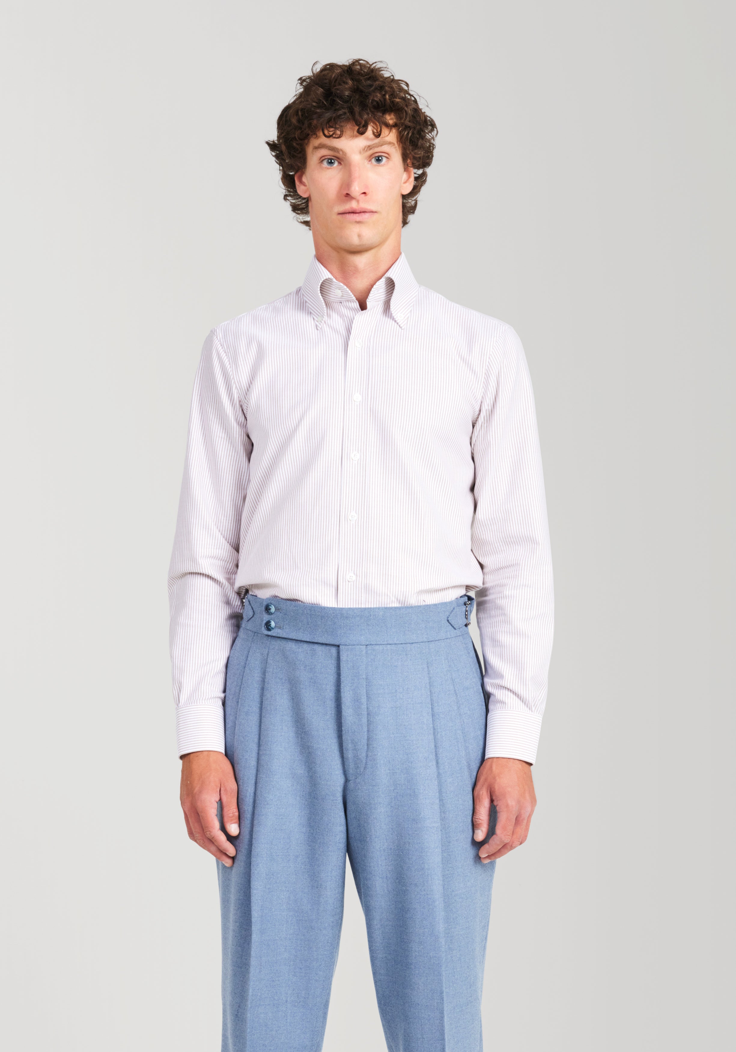 Oxford Stripe Shirt - Caramel