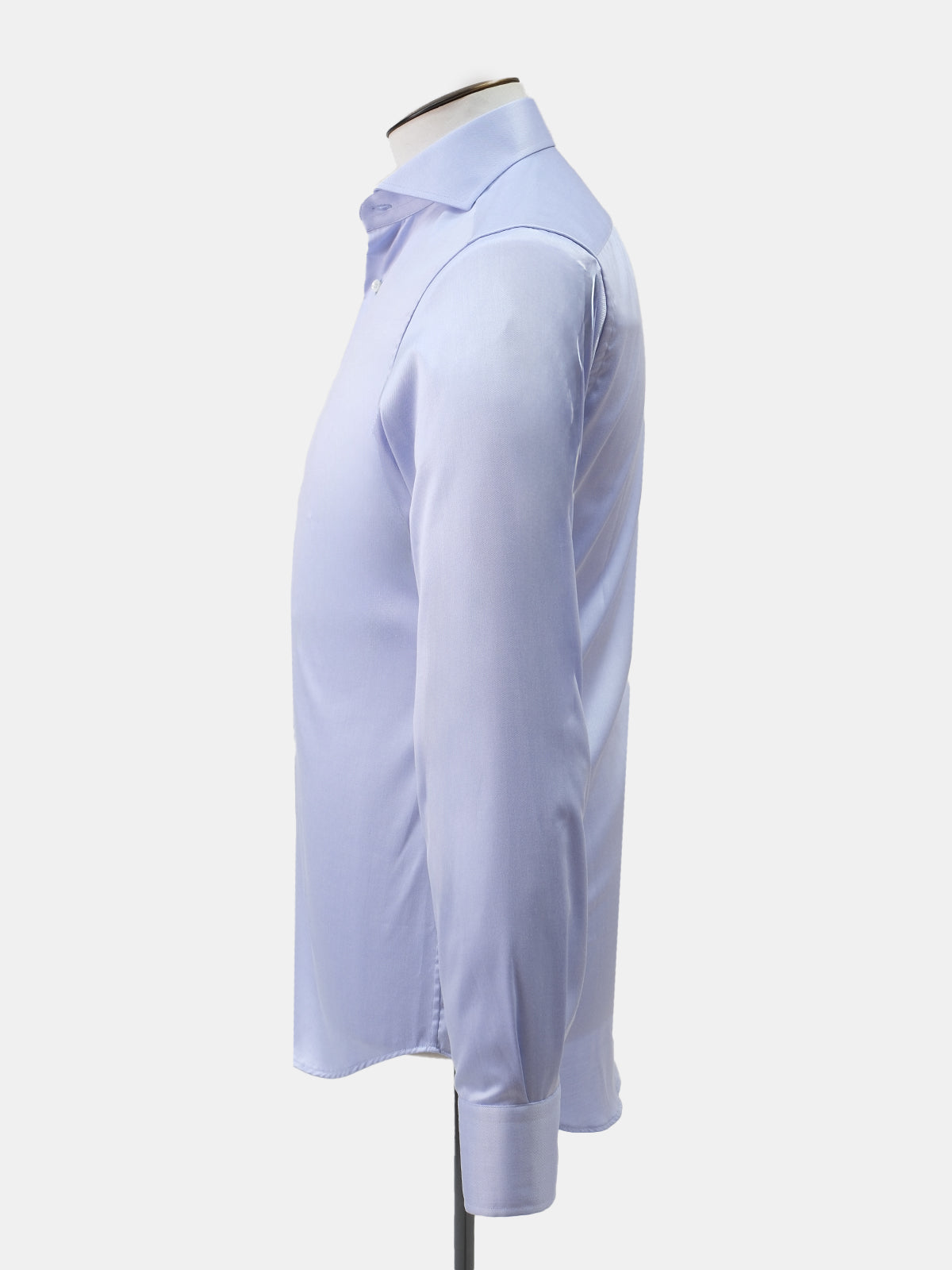 Blue Fine Twill Stretch Cutaway Collar Shirt - LUCKY LAST