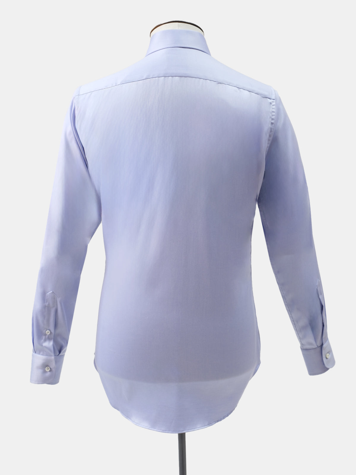 Blue Fine Twill Stretch Cutaway Collar Shirt - LUCKY LAST