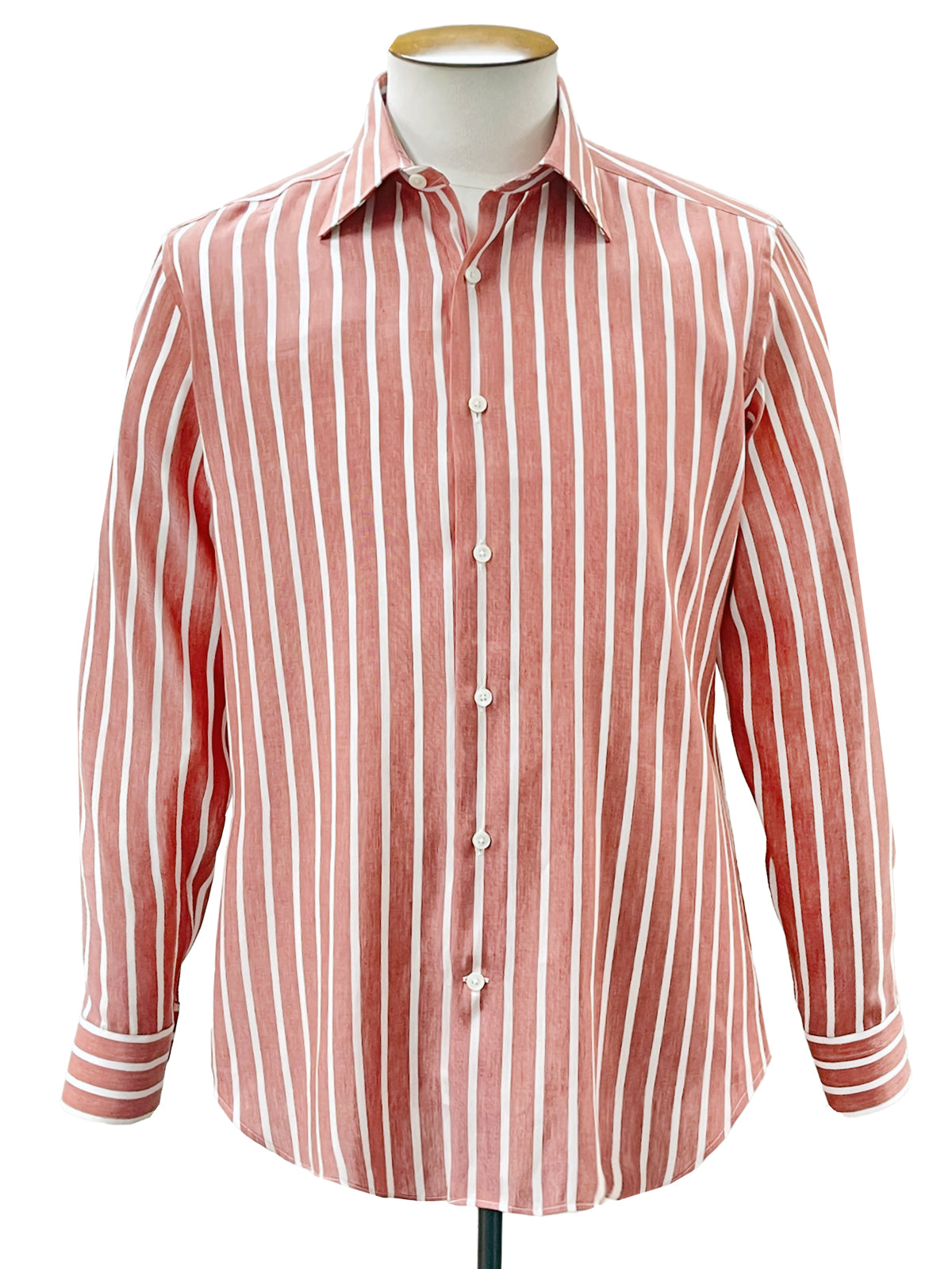 Clay & White Bengal Stripe Linen Shirt