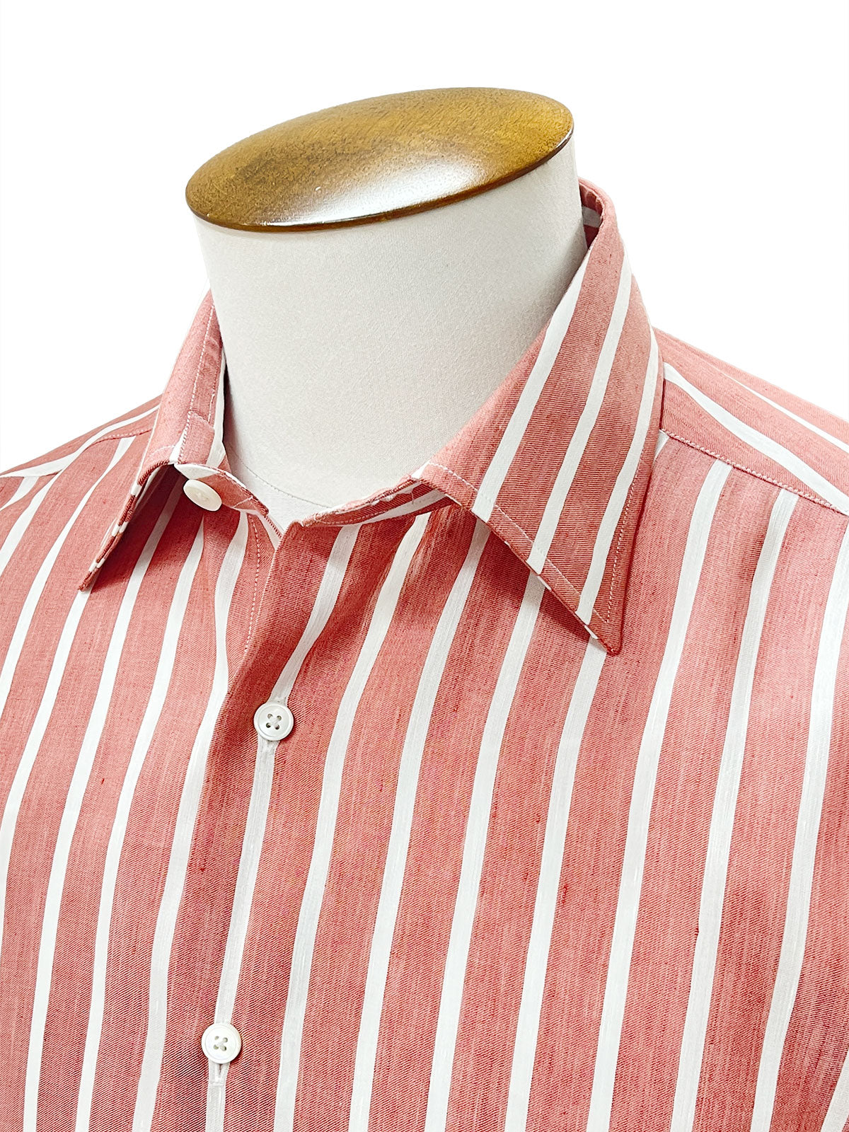 Clay & White Bengal Stripe Linen Shirt