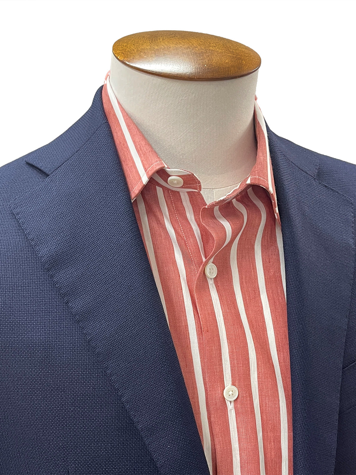 Clay & White Bengal Stripe Linen Shirt