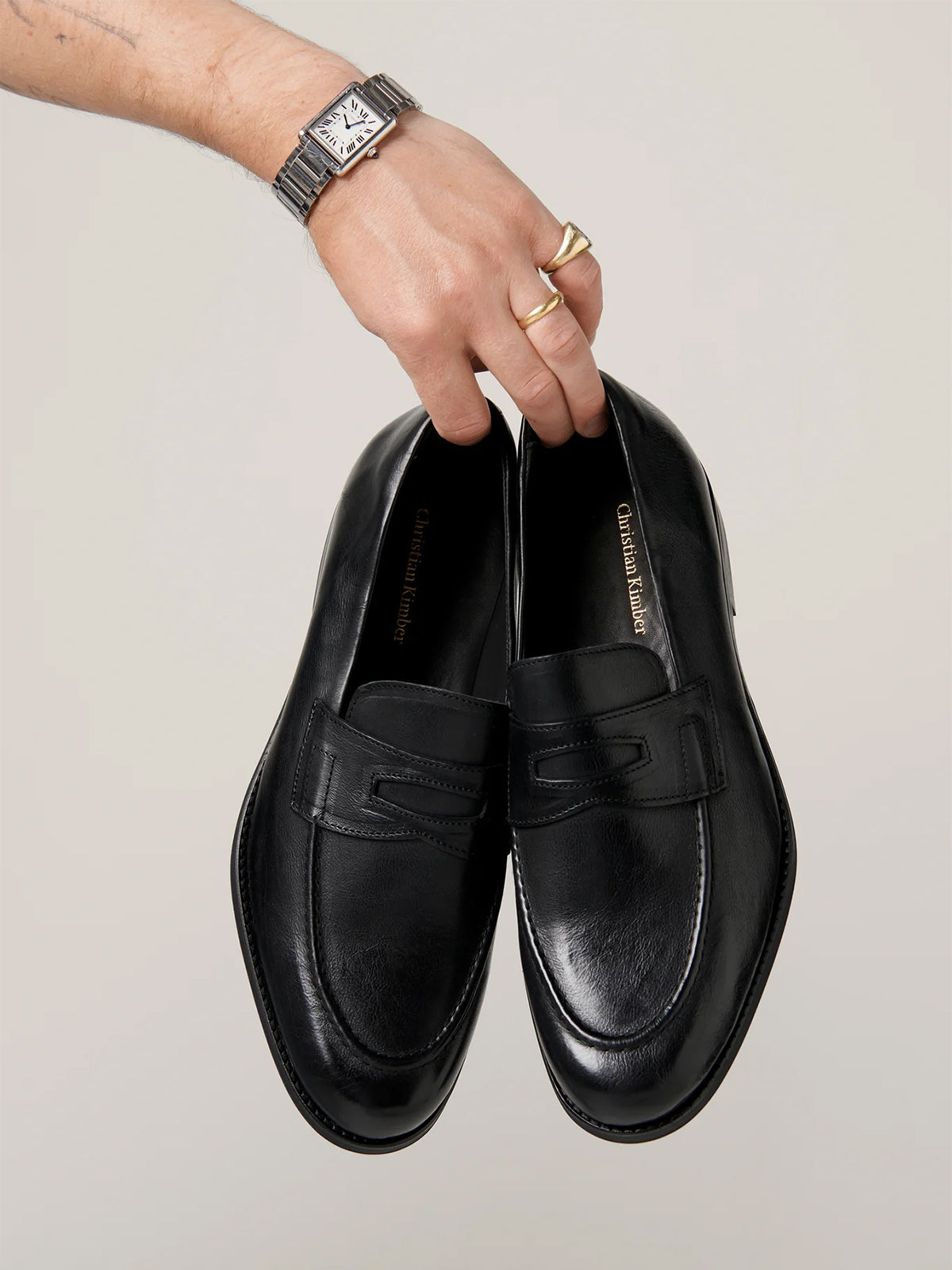 Christian Kimber Russell Classic Loafer - Black Grain