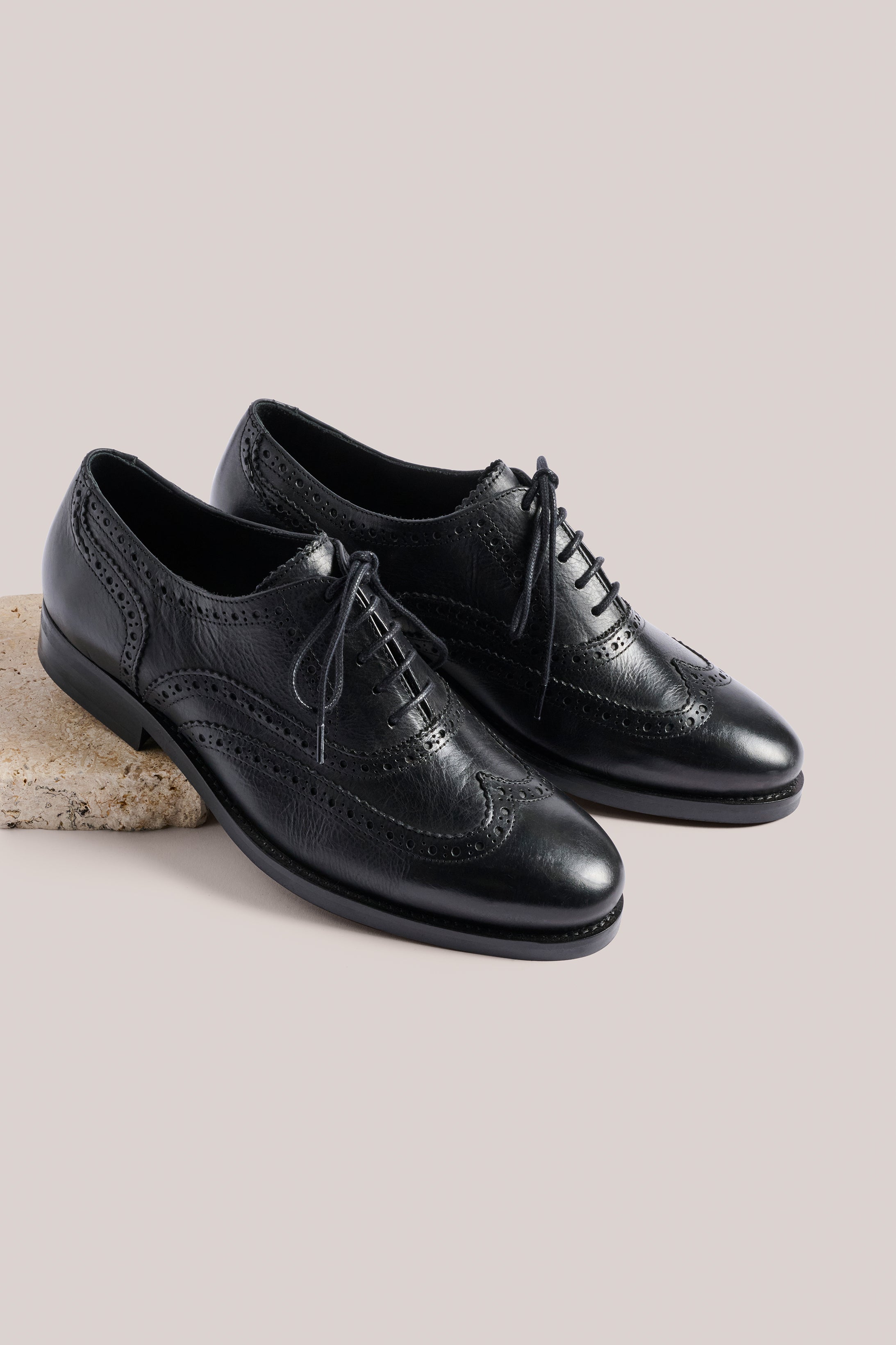 Christian Kimber Brogue Shoe - Black | 