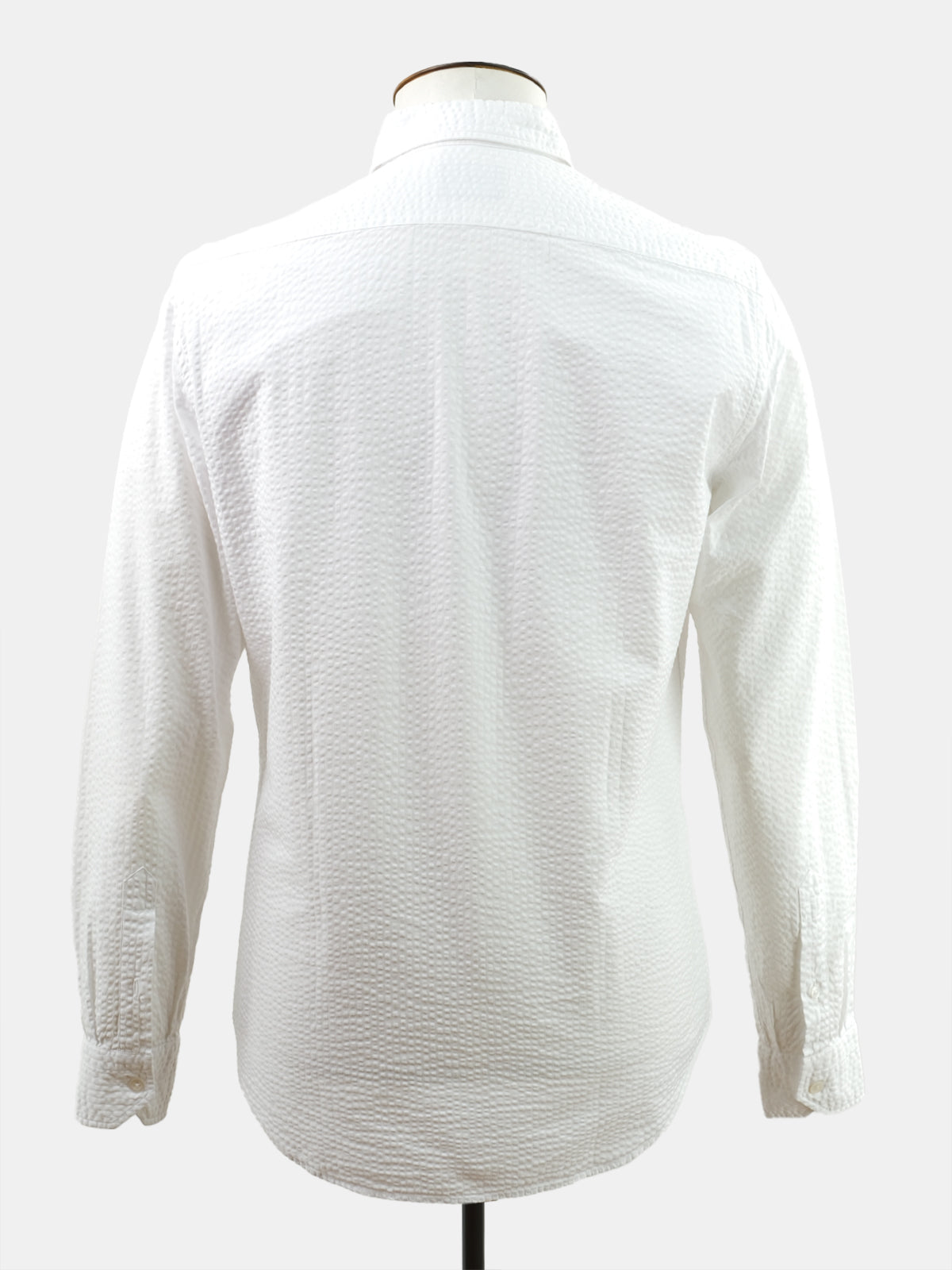 White Cotton Seersucker Shirt  - LUCKY LAST