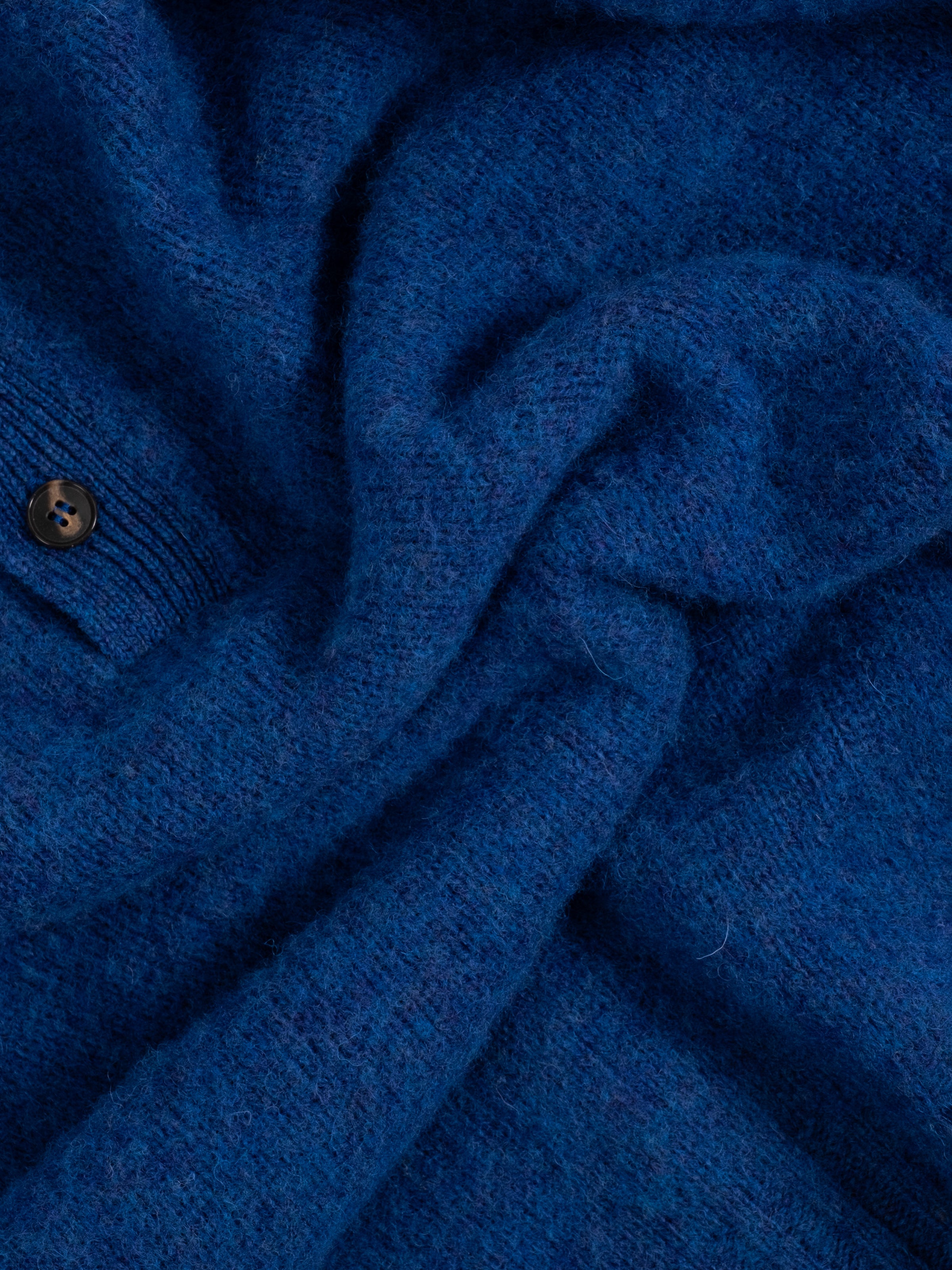 Heavy Gauge Shetland Polo - Ocean
