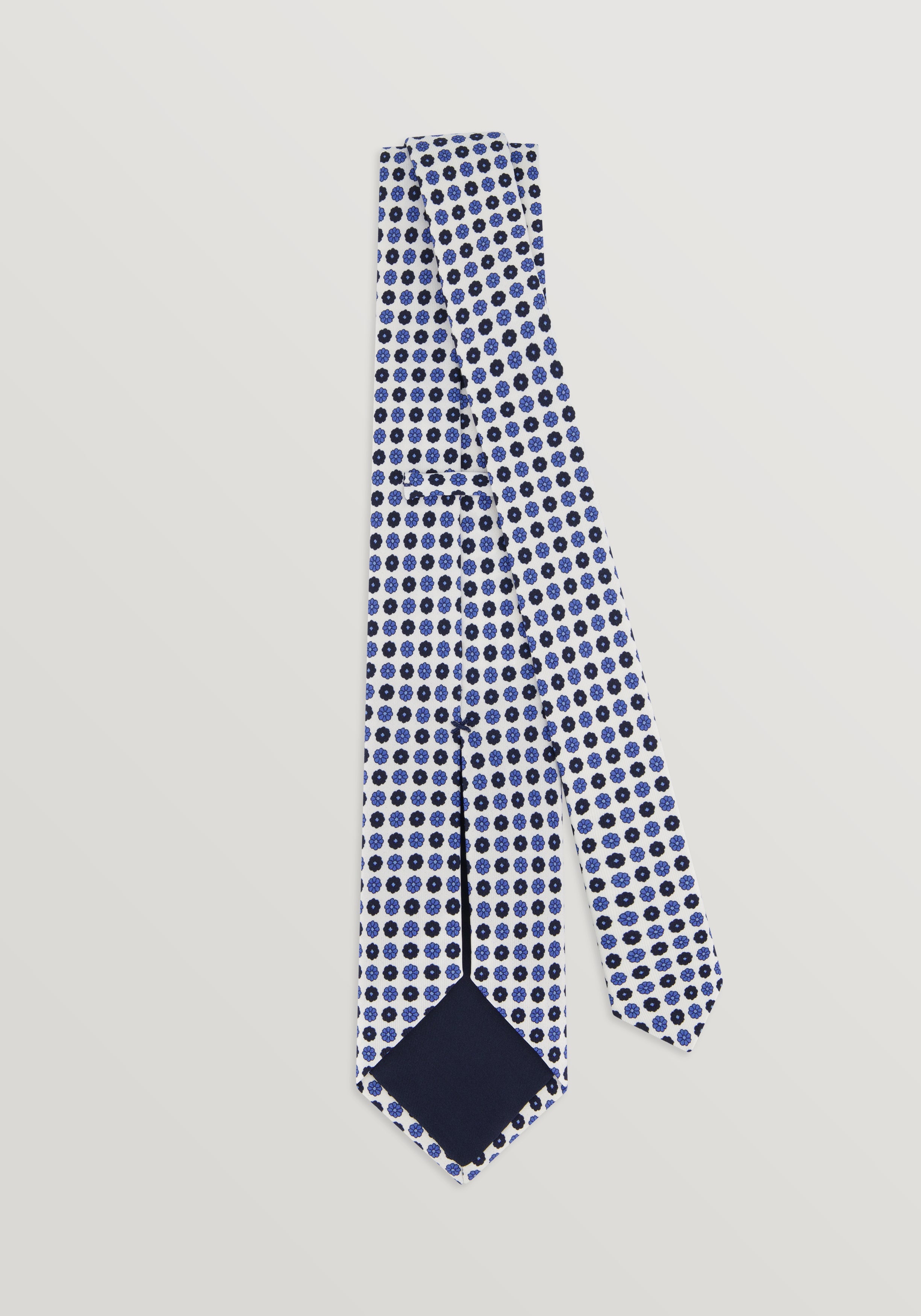 Silk Anemone Floral Tie - Sky