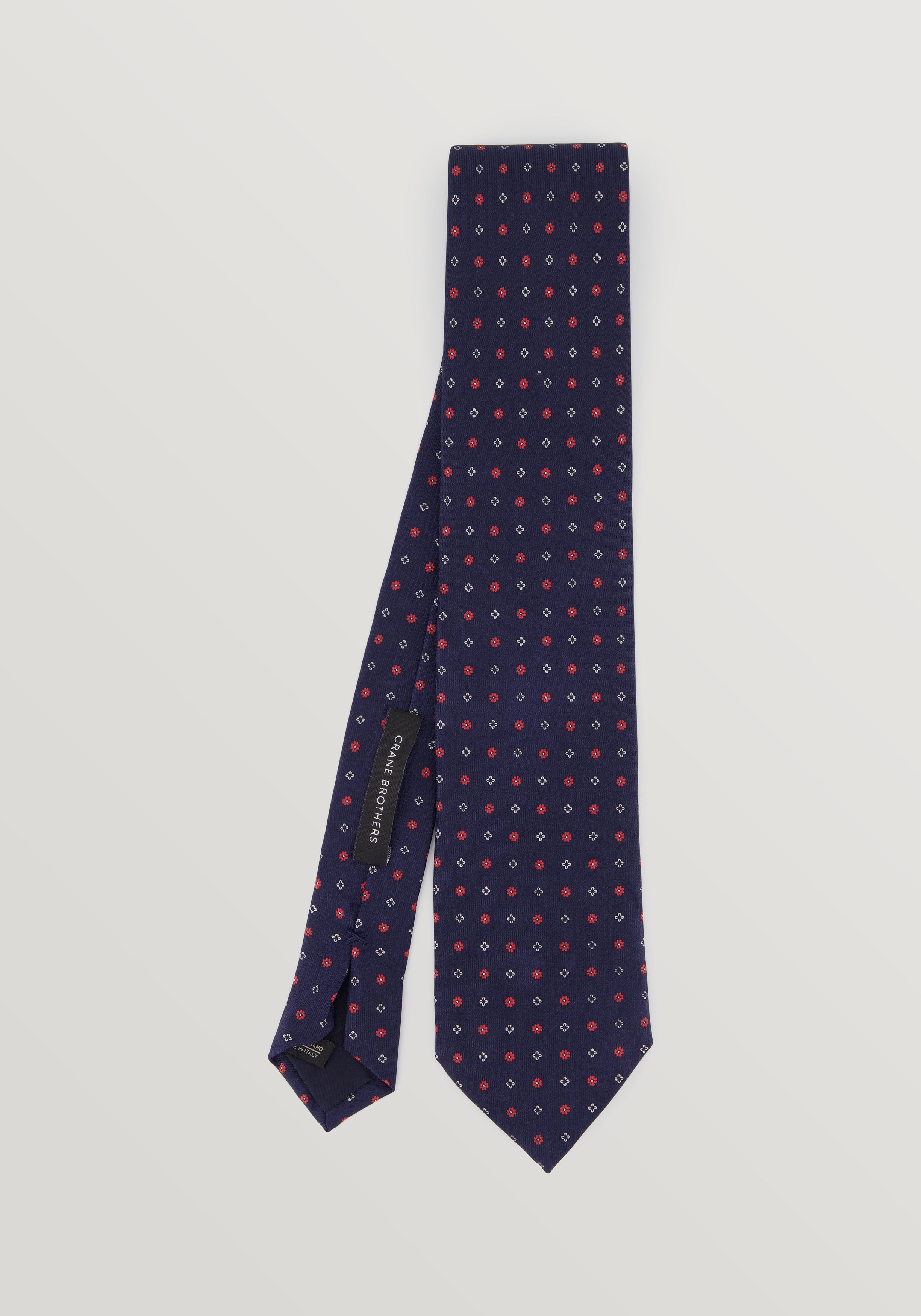 Silk Berry Spot Tie - Navy