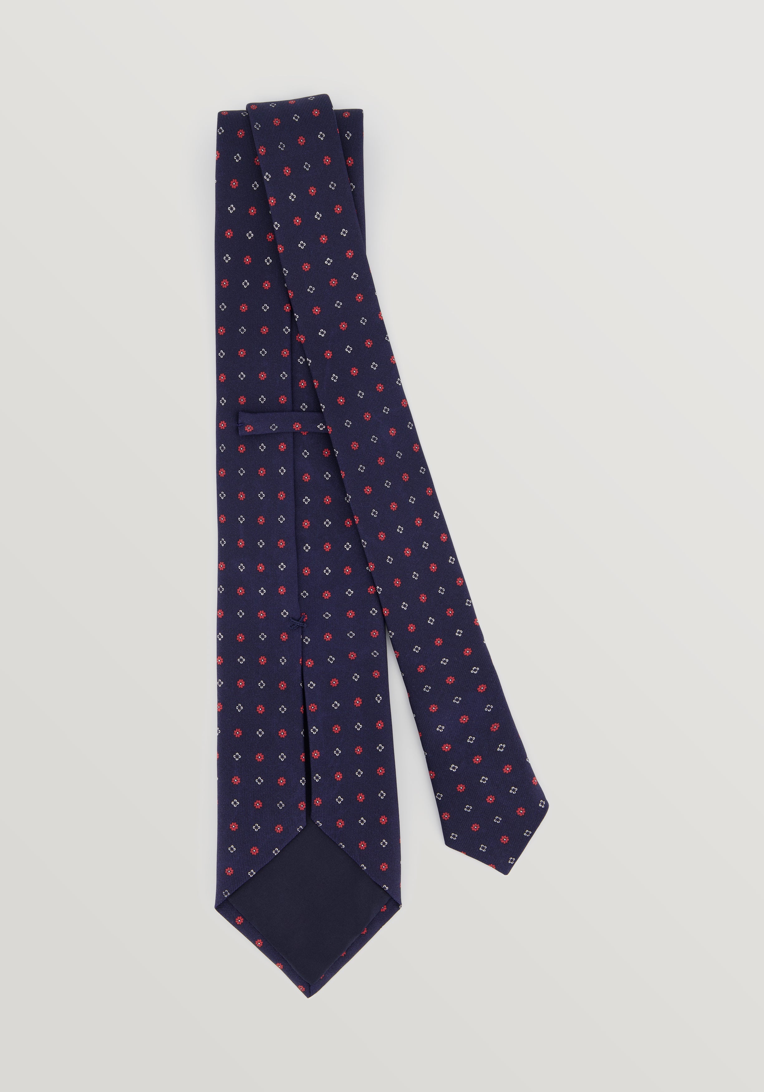 Silk Berry Spot Tie - Navy