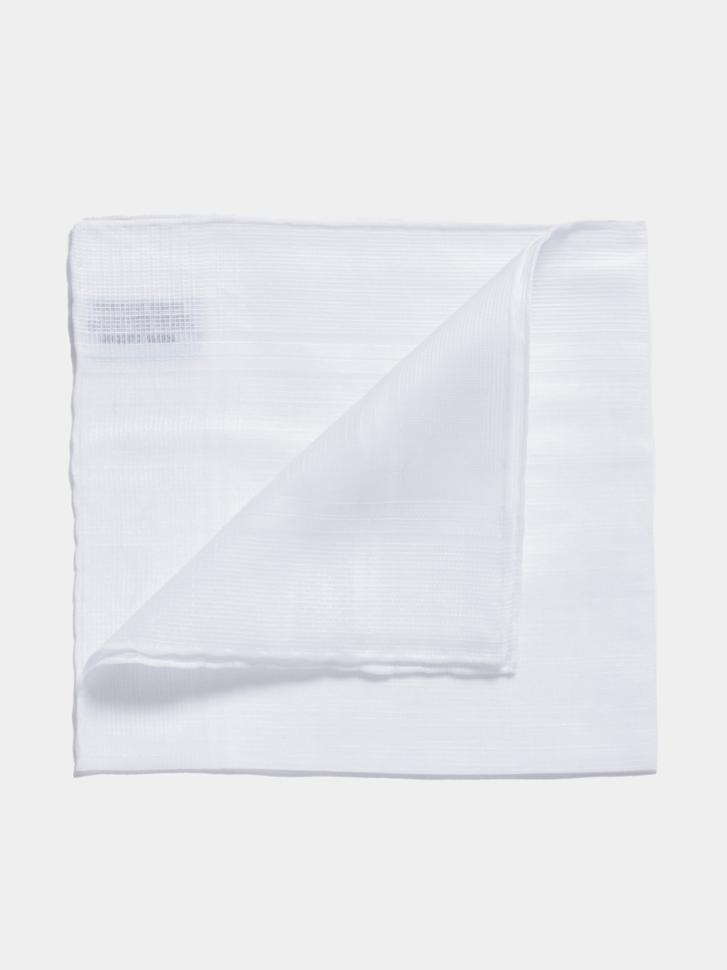 Simonnot Godard Cotton Handkerchief - White Checkered Edge