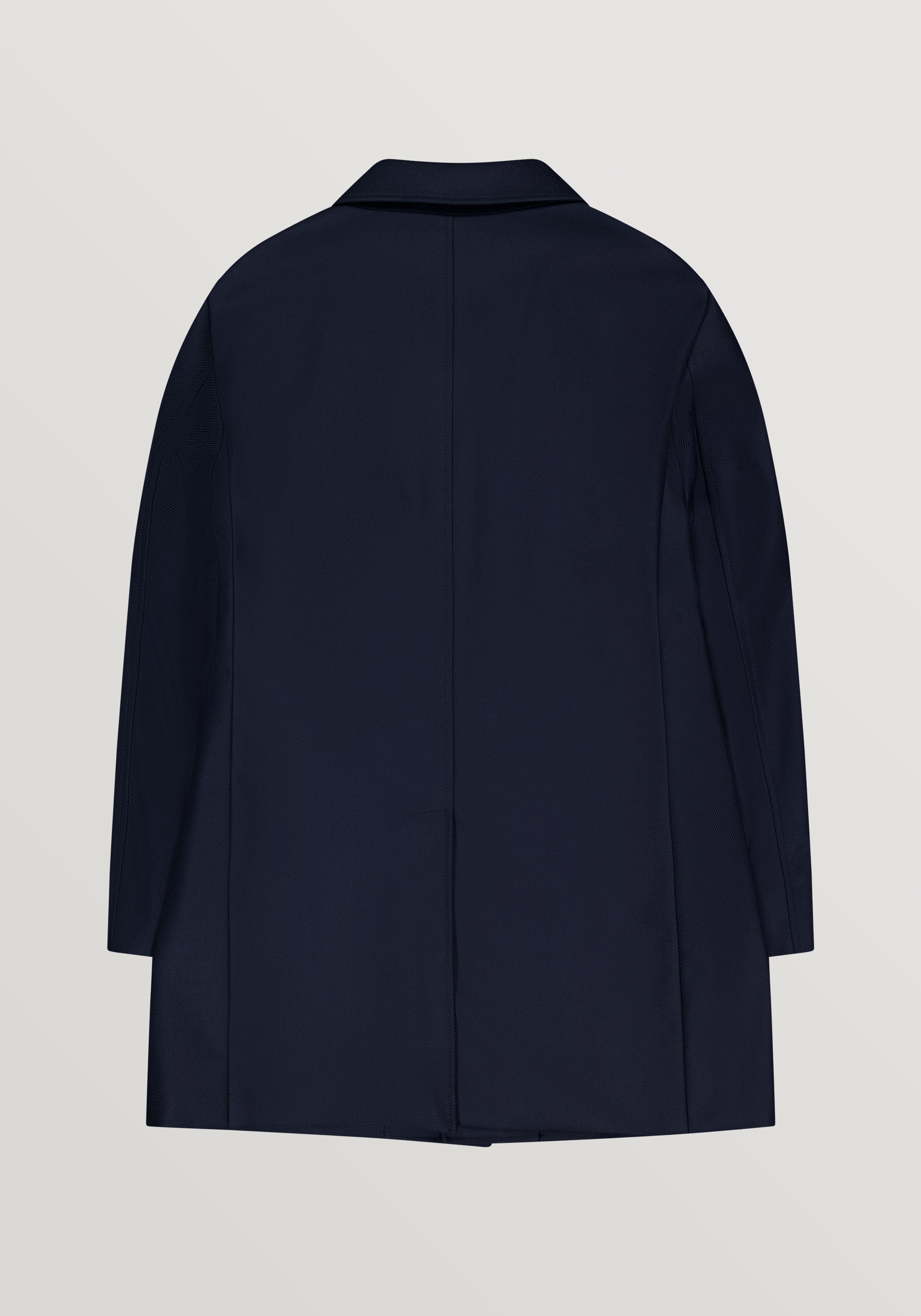 Single-Breasted Car Coat With Liner - Midnight Navy