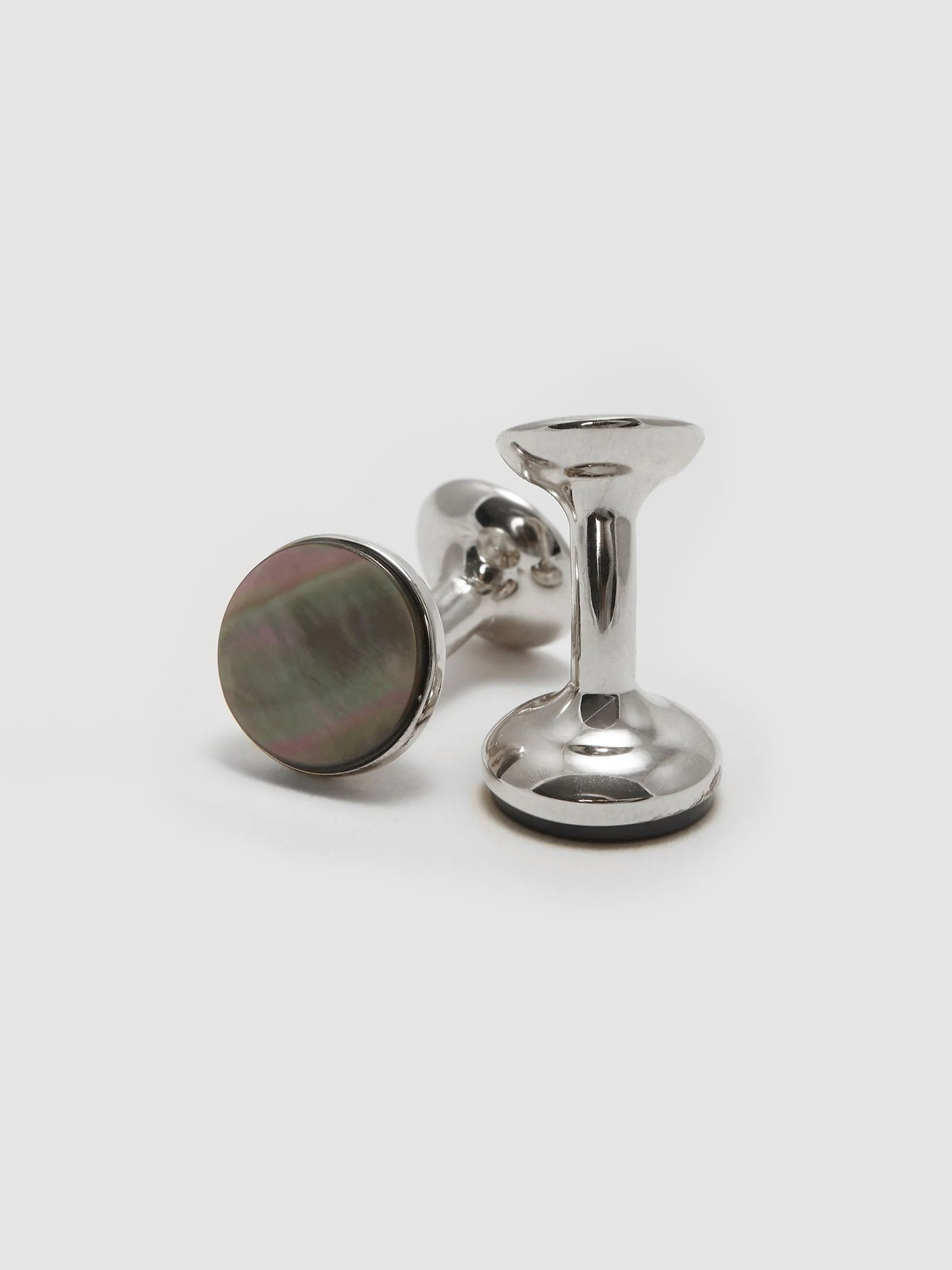 Codis Maya Cufflinks - Smokey Mother Of Pearl Bow