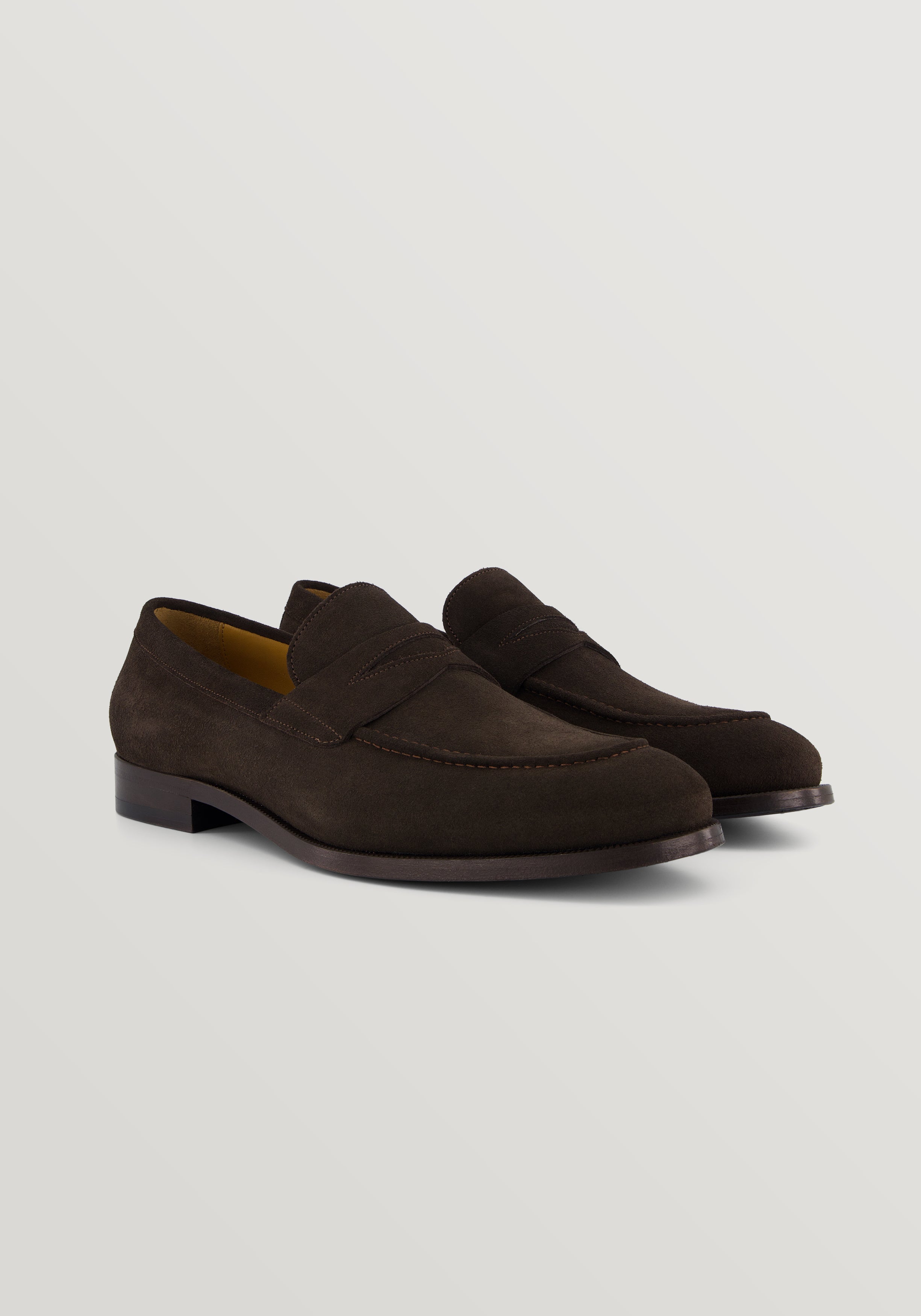 Suede Penny Loafer - Brown