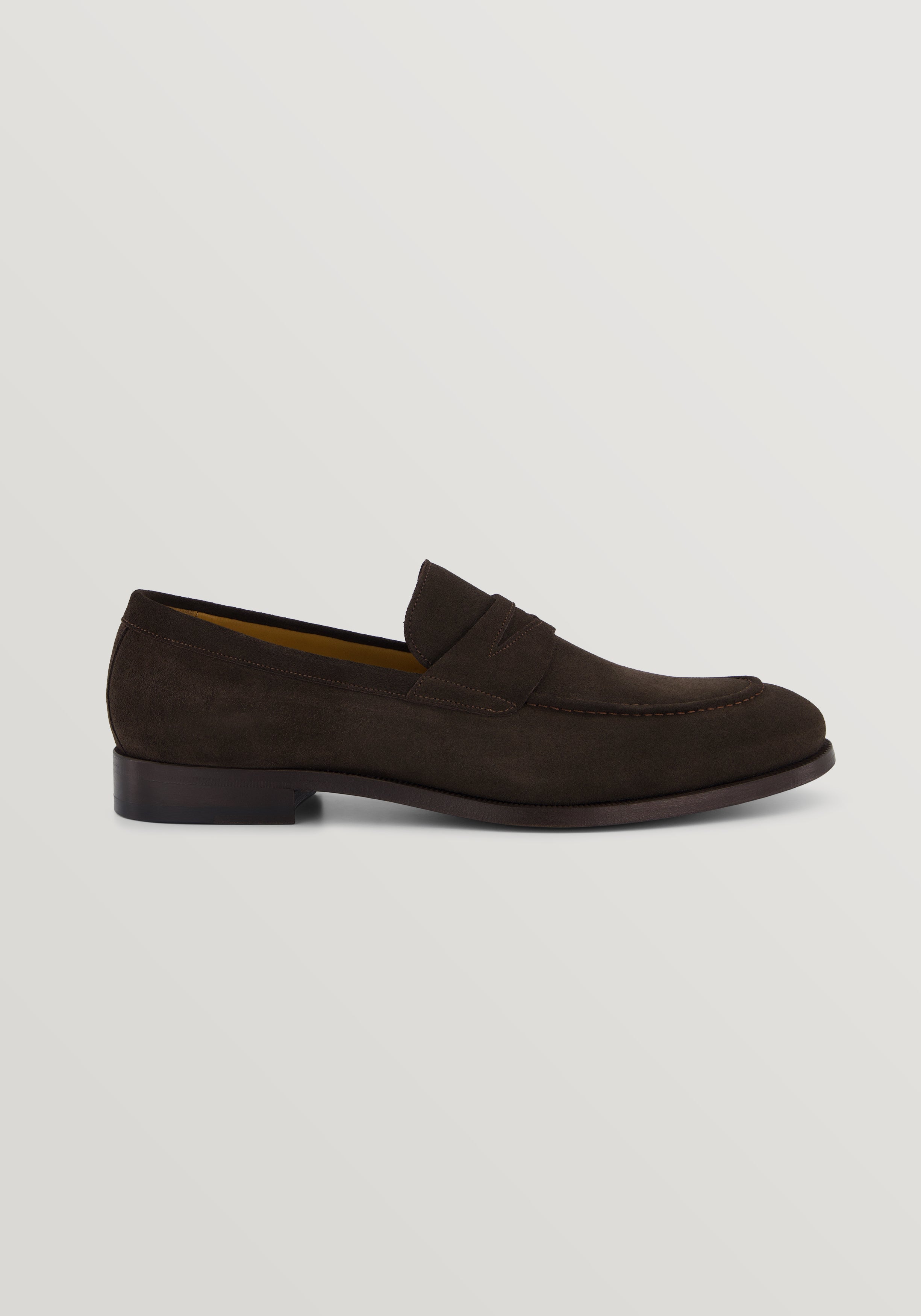 Suede Penny Loafer - Brown