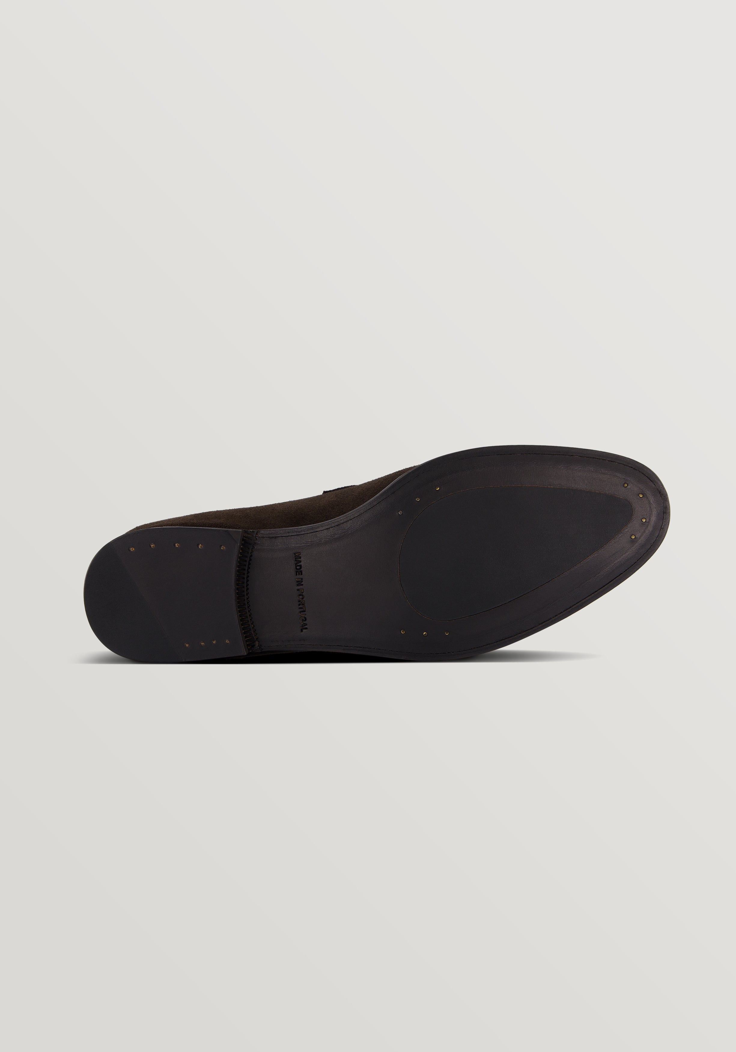 Suede Penny Loafer - Brown