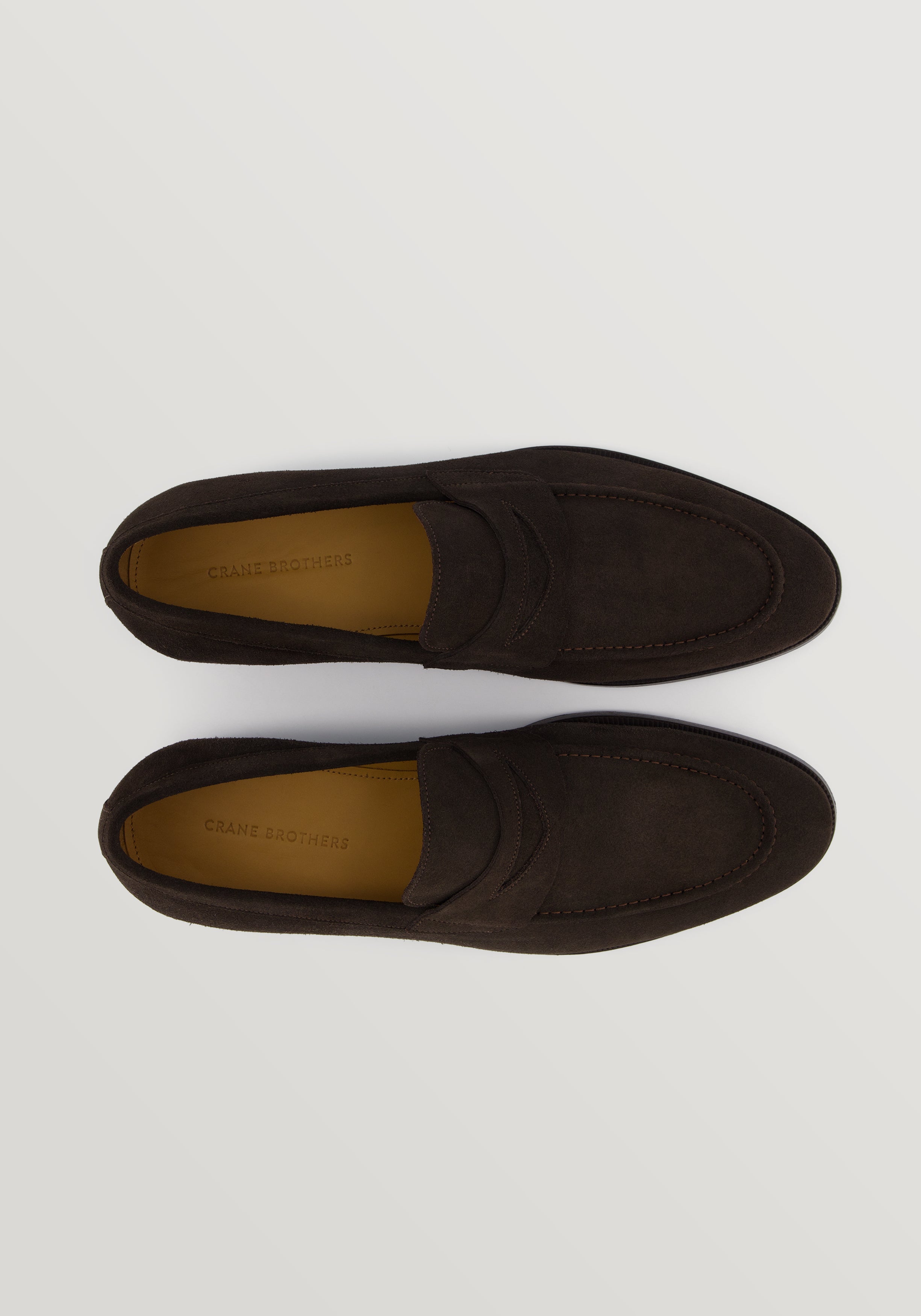 Suede Penny Loafer - Brown