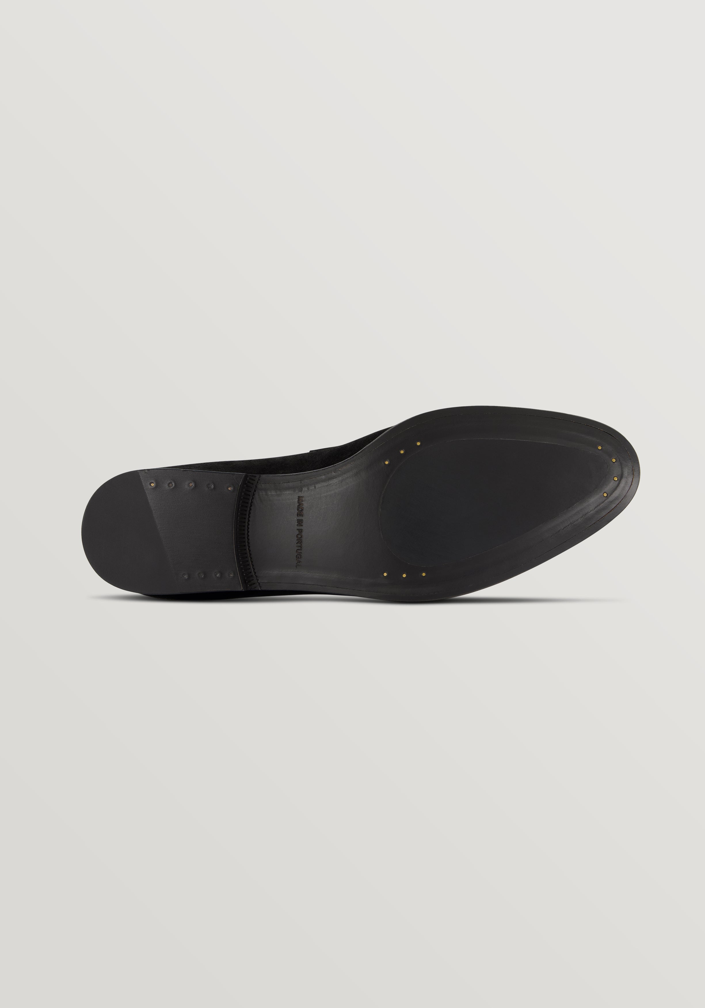 Suede Penny Loafer - Black