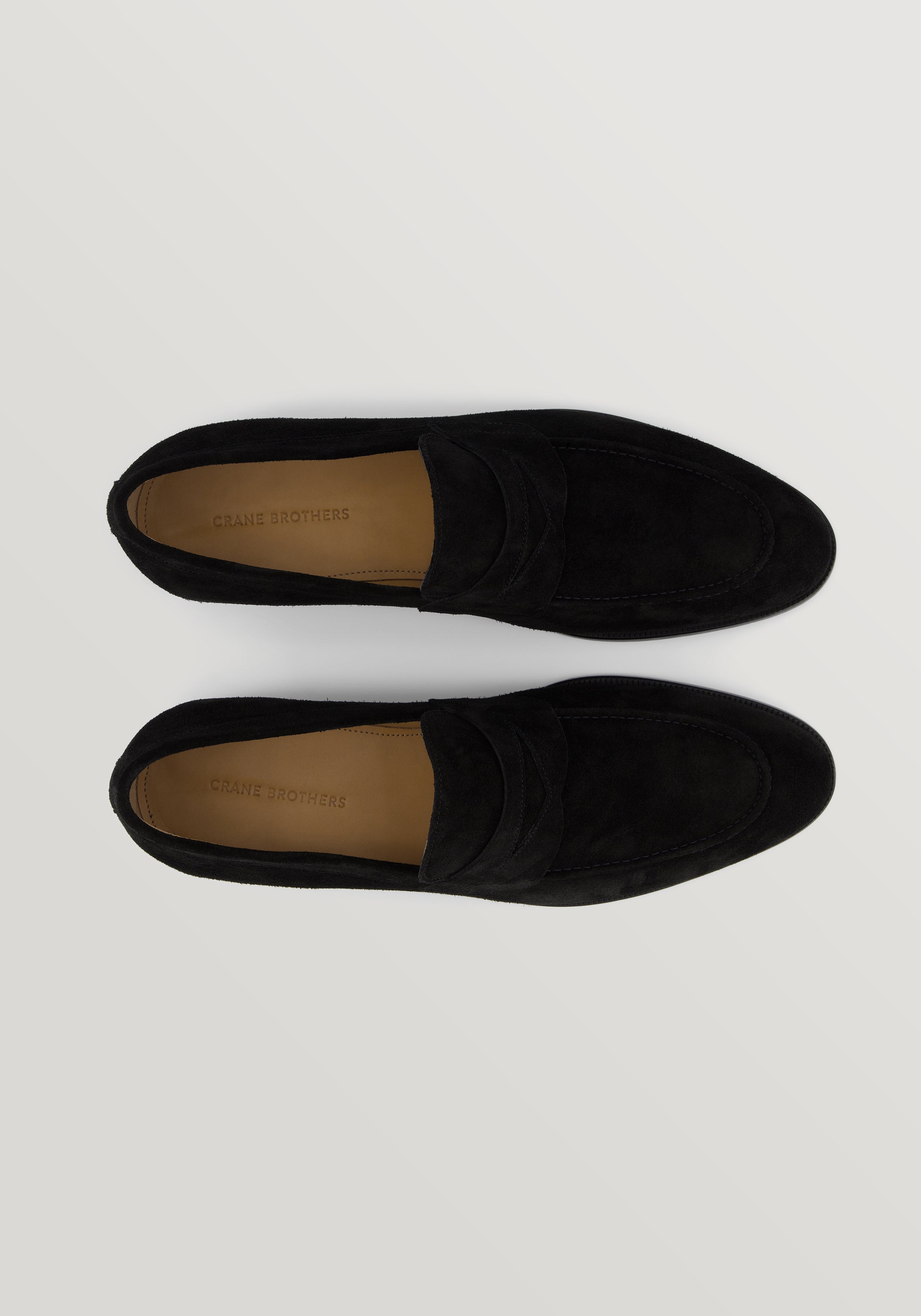 Suede Penny Loafer - Black