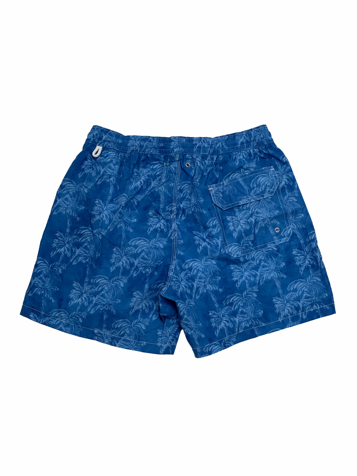Blue Palmtree Printed Swim Shorts - LUCKY LAST