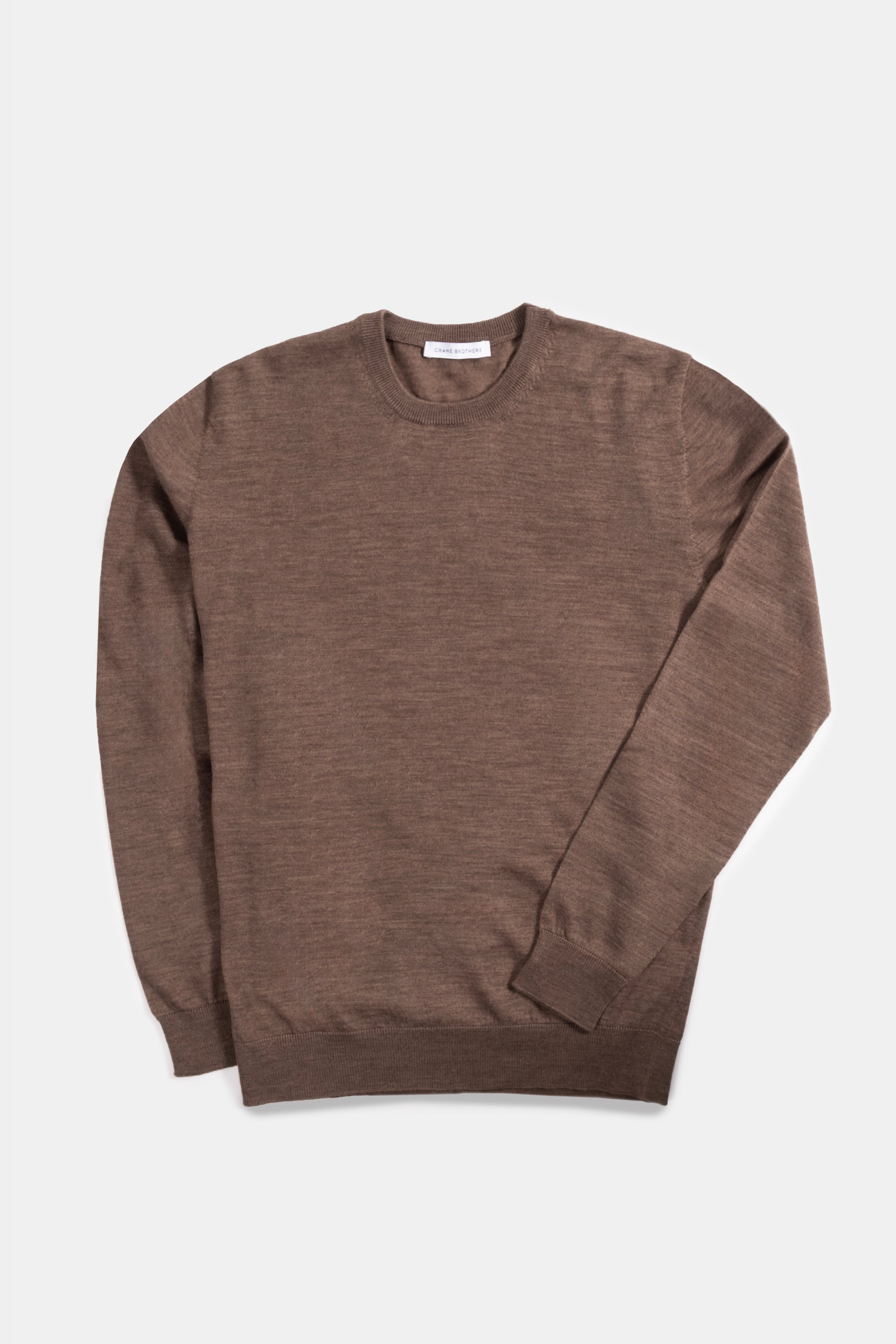 2 Ply Merino Crew Neck Sweater - Tussock