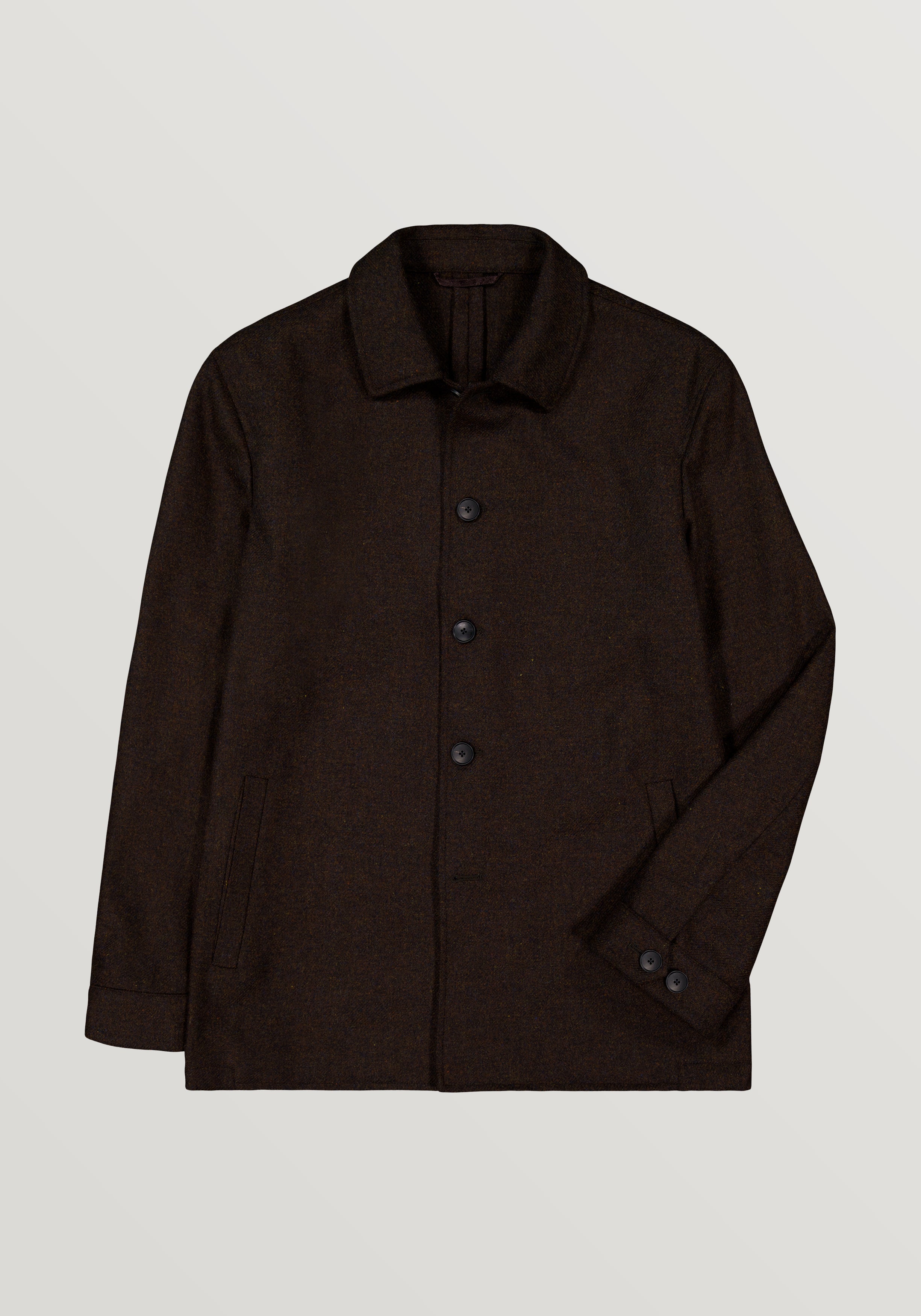 Tweed Chore Jacket - Mixed Brown